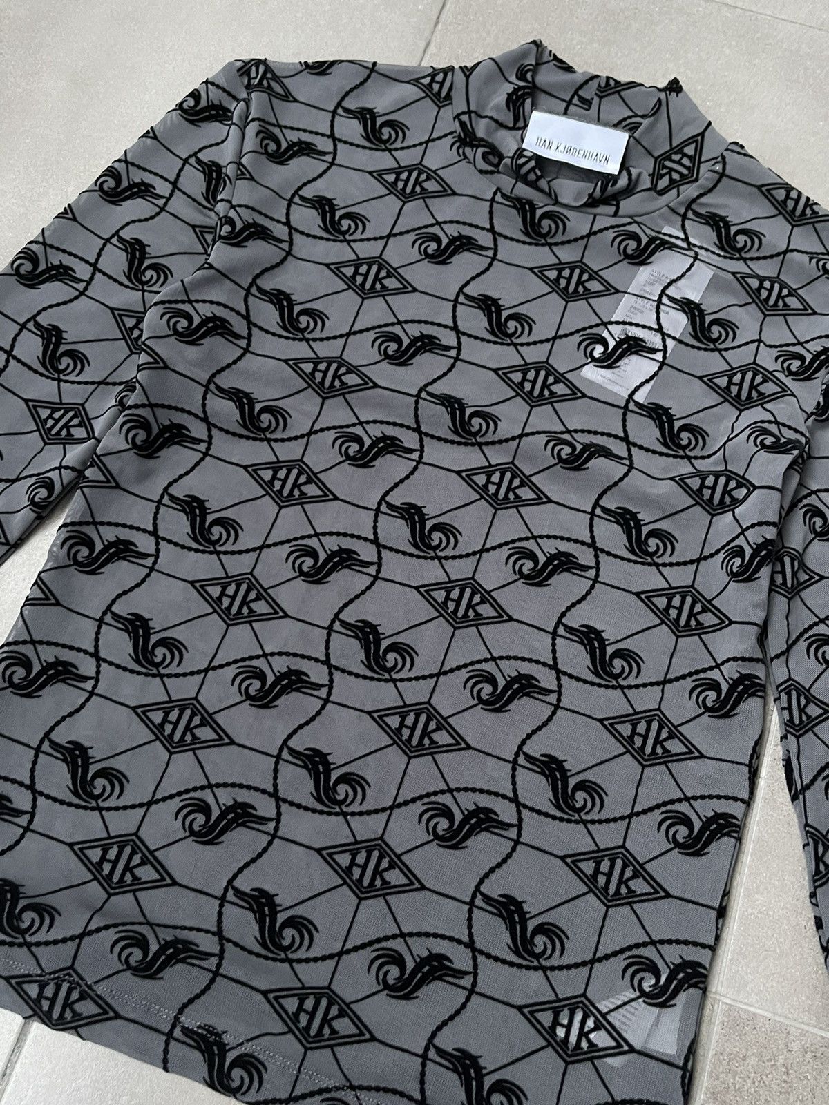 Han Kjobenhavn !DS! SS23 Han Kjobenhavn Monogram Mesh Grey Turtleneck Size US S / EU 44-46 / 1 - 10 Thumbnail