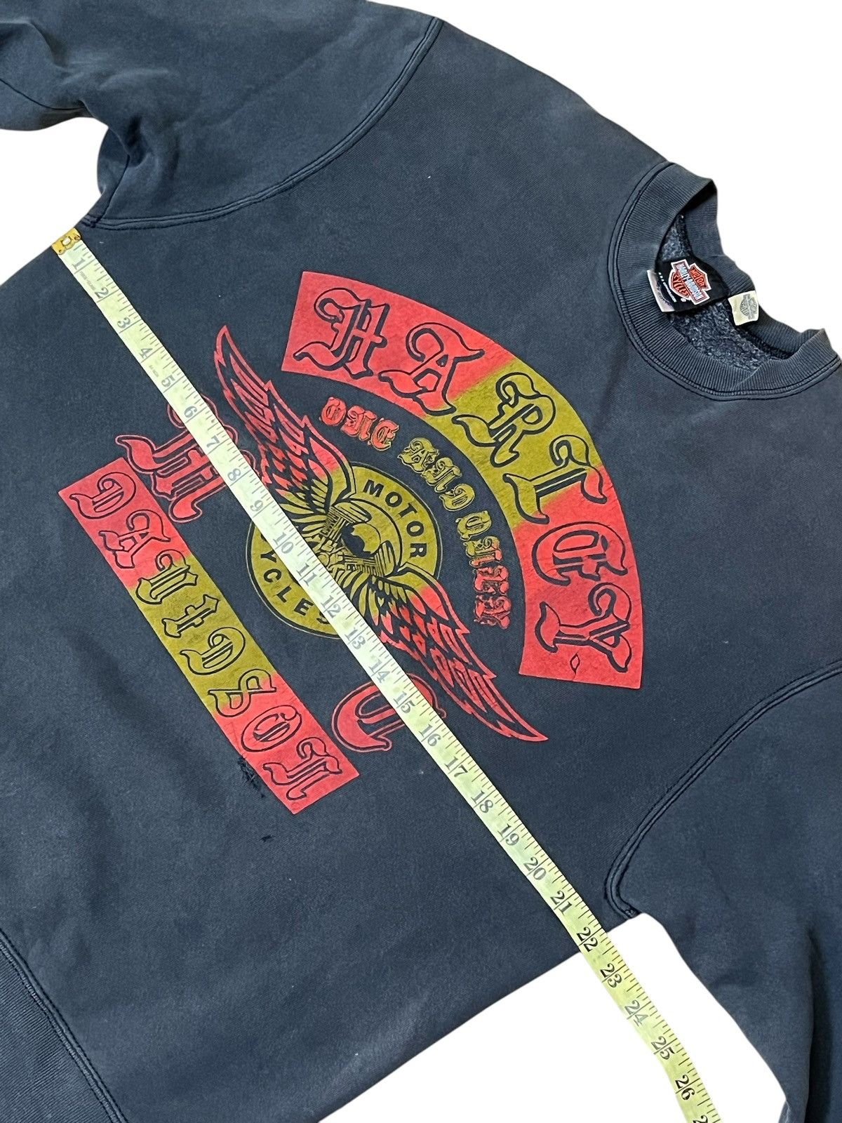 Harley Davidson SICK🔥VINTAGE 90s HARLEY DAVIDSON FLAME DISTRESSED SWEATS Size US L / EU 52-54 / 3 - 7 Thumbnail
