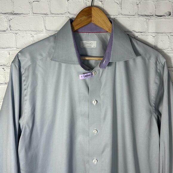 Eton ETON Shirt Mens Slim Contemporary Button Up Long Sleeve Cott Size US S / EU 44-46 / 1 - 2 Thumbnail