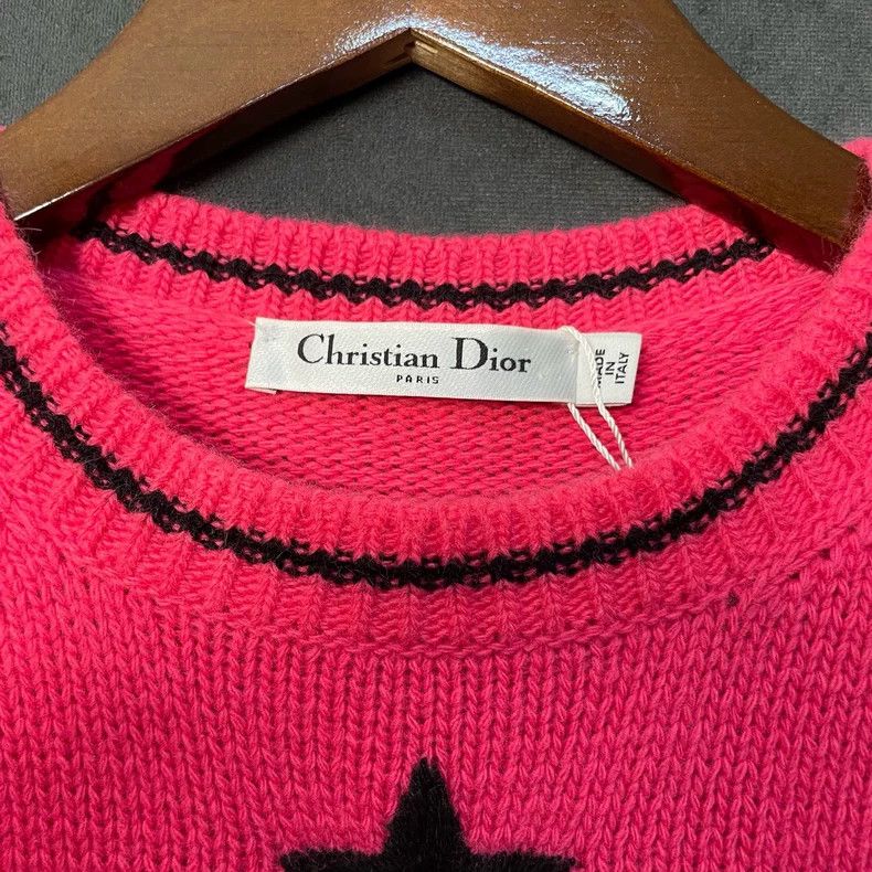 Dior Dior Pink five-pointed star knitted short sleeves Size XS / US 0-2 / IT 36-38 - 3 Thumbnail