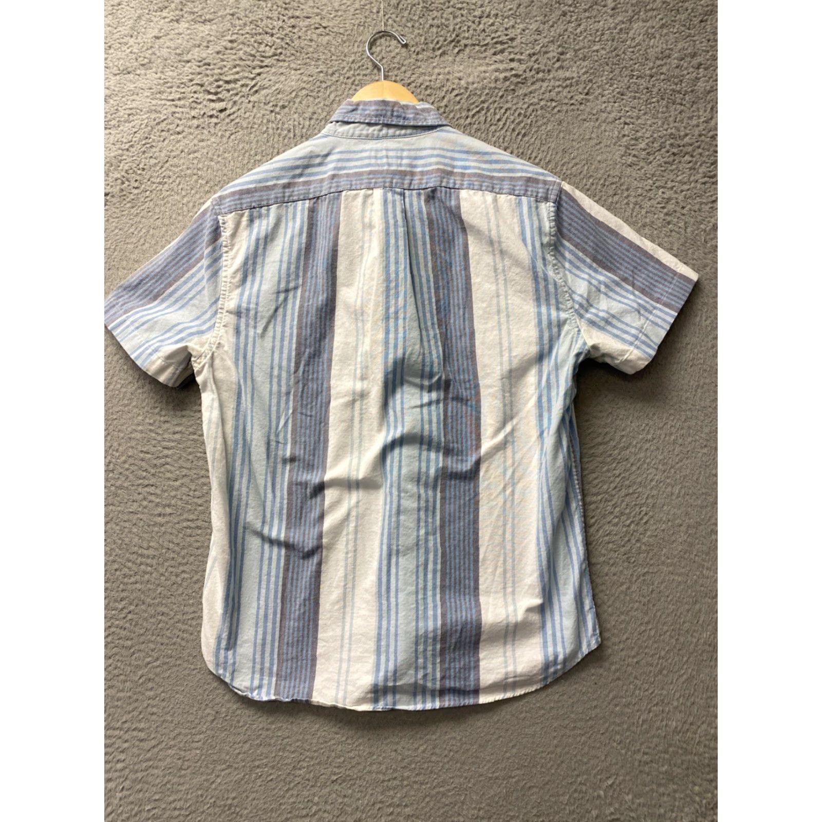 J.Crew J. Crew Button Shirt Men’s M Work Casual White Blue Stripe Shirt Knit Flannel Button-Up Pocket Western Collared Short Sleeve Mens Size US M / EU 48-50 / 2 - 7 Thumbnail