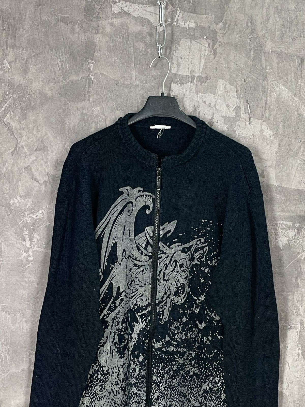Tribal Streetwear × Vintage Y2K VTG 2000s Japanese 3D Striped Knit Sweater Size US L / EU 52-54 / 3 - 2 Thumbnail
