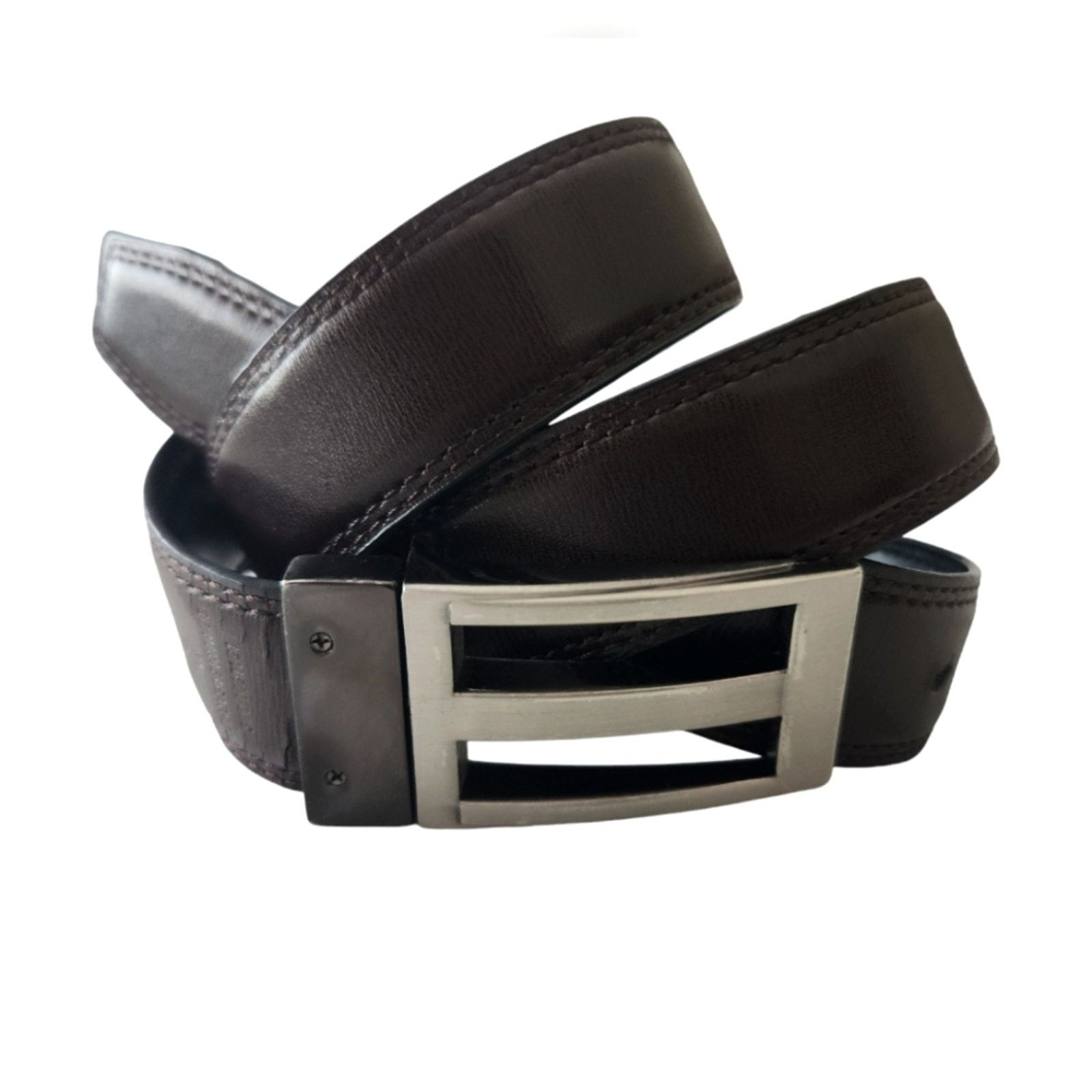 Leather Reversible black to brown leather belt 34 Size 34 - 1 Thumbnail