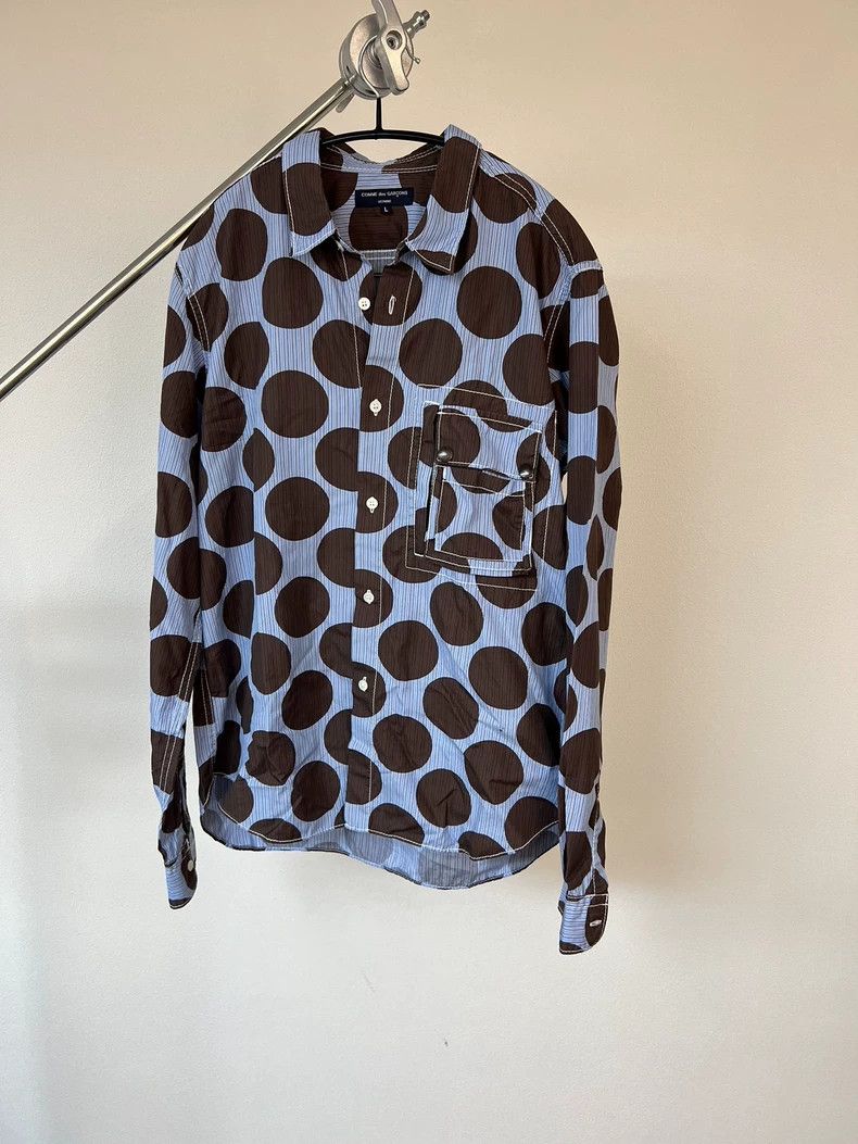 Comme des Garcons Comme Des Garcons Spotted Circle Pocket Shirt Size L / US 10 / IT 46 - 1 Thumbnail