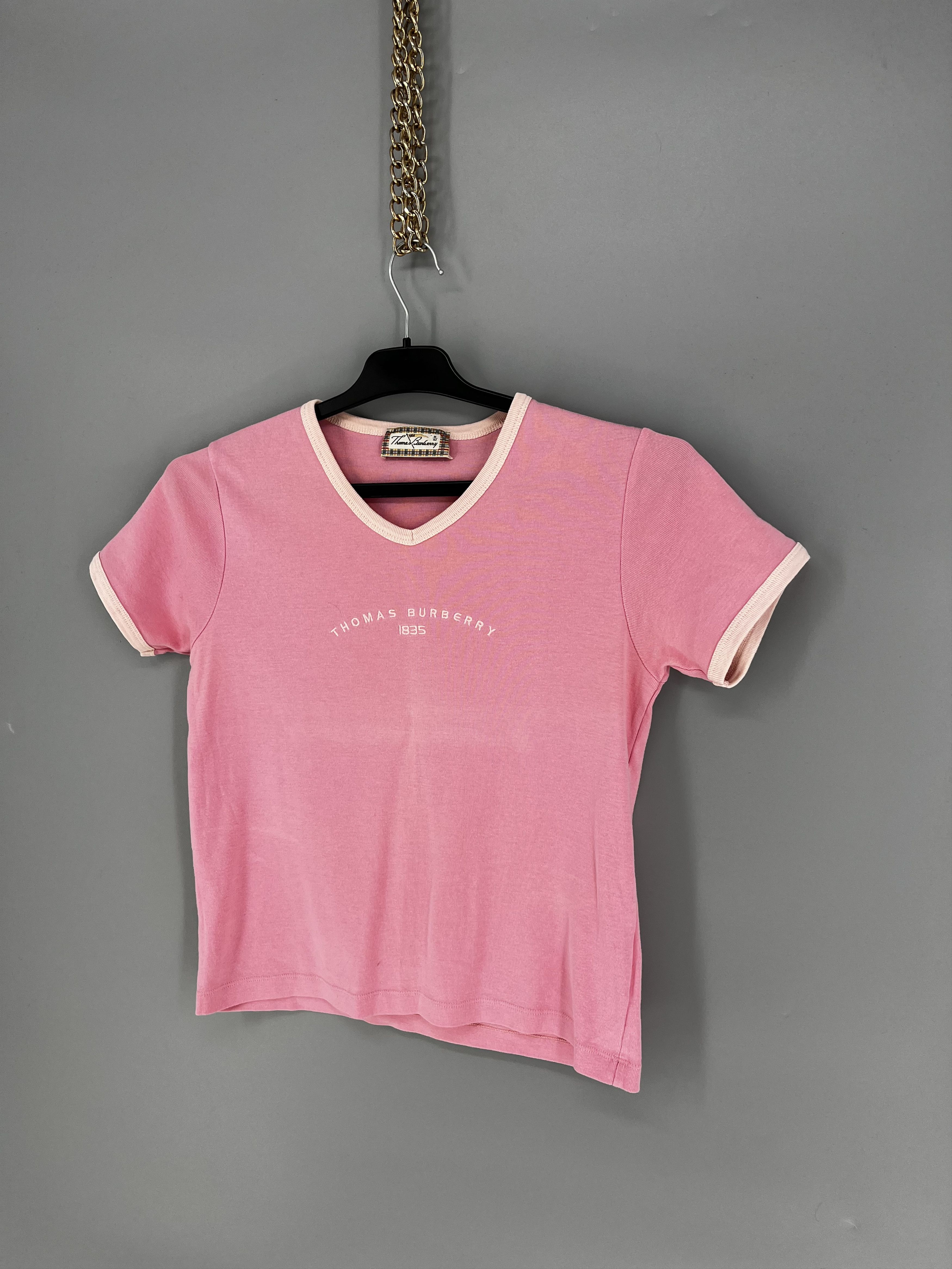 Burberry Vintage Casual Rare Thomas Burberry t-shirt PINK Size M Size M / US 6-8 / IT 42-44 - 3 Thumbnail
