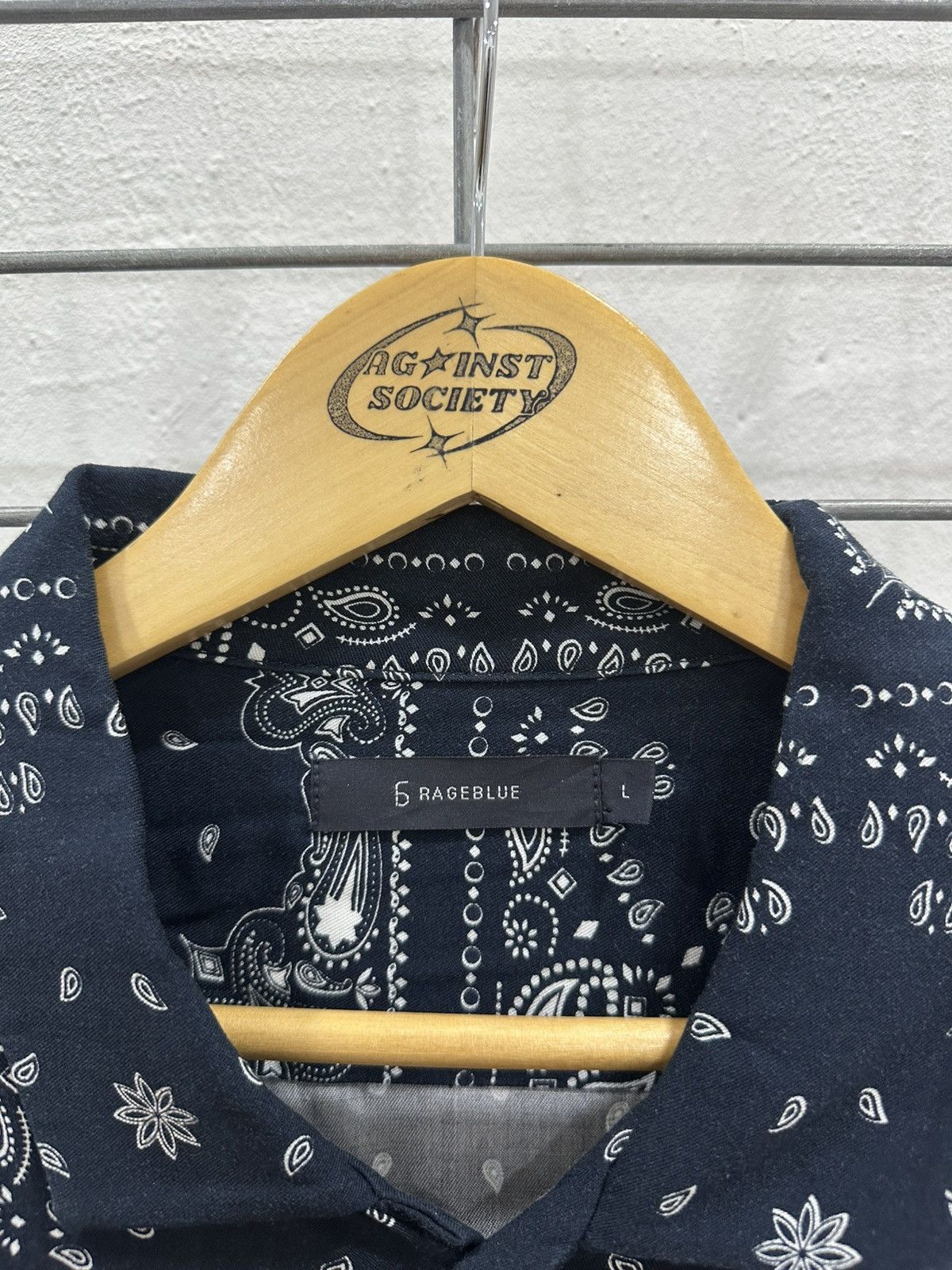 RAGEBLUE Rare Beautiful Rageblue Bandana Paisley Open Collar Shirt Size US L / EU 52-54 / 3 - 8 Thumbnail