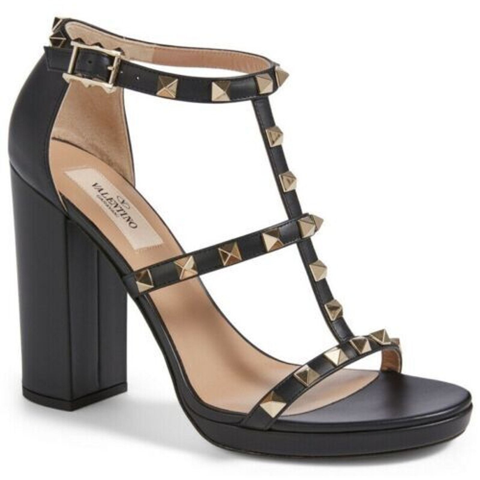 Valentino Rockstud City 110 Strap Platform Sandal Block Heel Pump 41.5 Size US 11.5 / IT 41.5 - 1 Thumbnail
