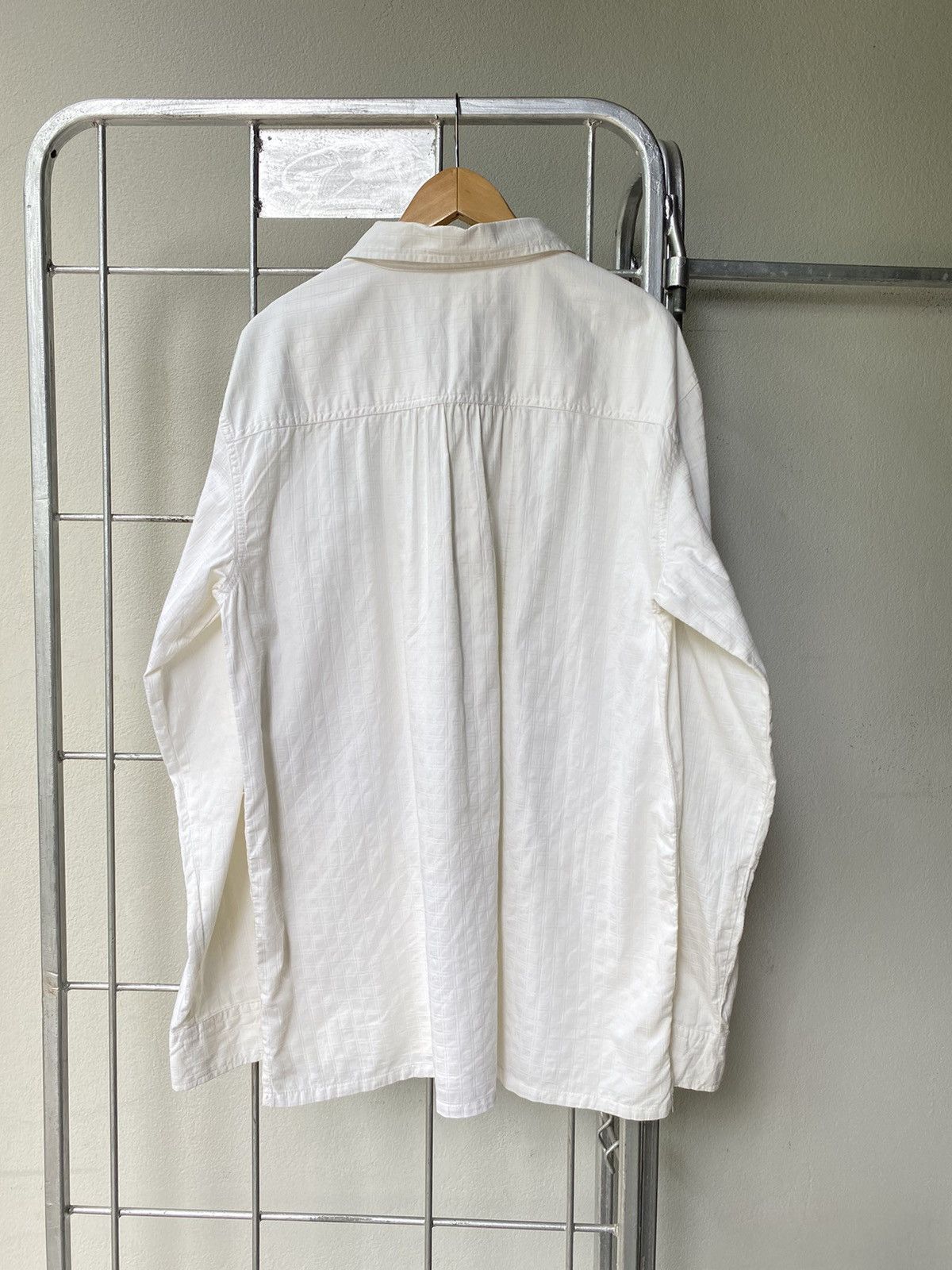 Designer × Japanese Brand ALLIX DESIGN White Checkered Lace-Up Shirt Size US L / EU 52-54 / 3 - 2 Thumbnail