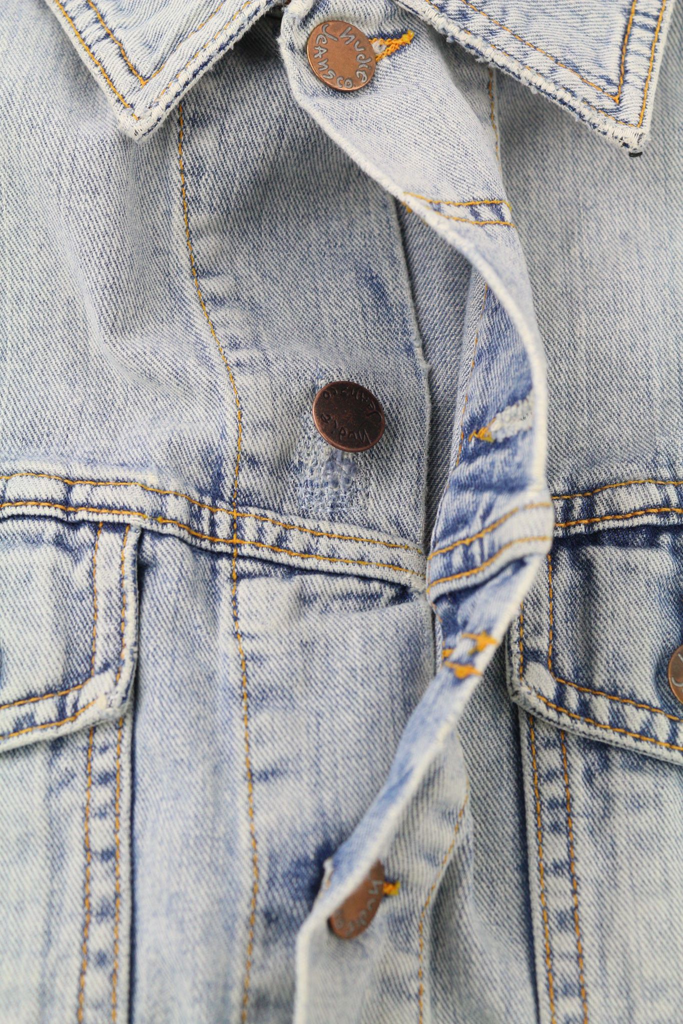 Nudie Jeans TERRY M Denim Bleach Washed Cotton Jacket 80761 Size US M / EU 48-50 / 2 - 9 Thumbnail