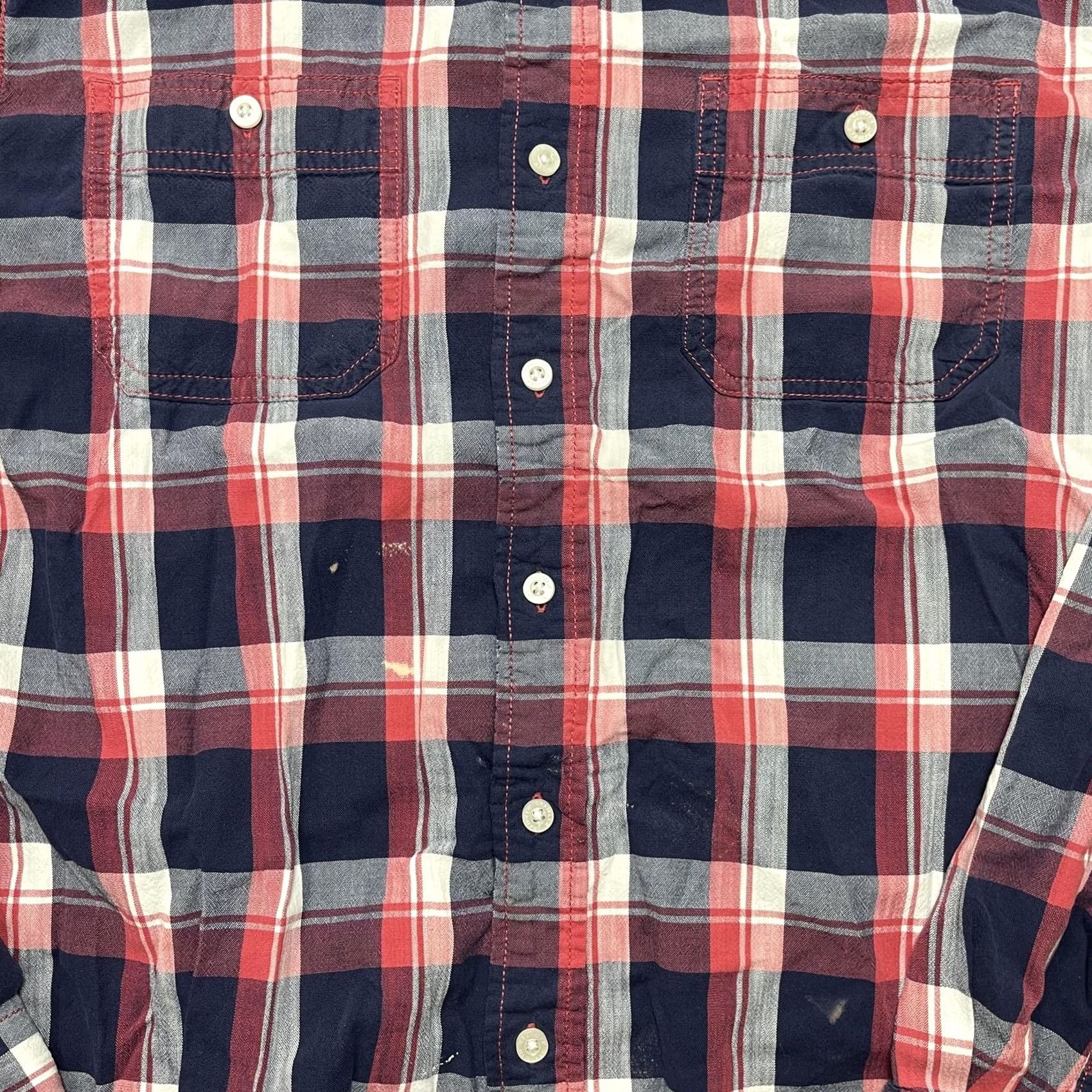 Wrangler Wrangler Shirt Mens L Blue Red Plaid Long Sleeve Button-Up Cotton Casual Size US L / EU 52-54 / 3 - 2 Thumbnail