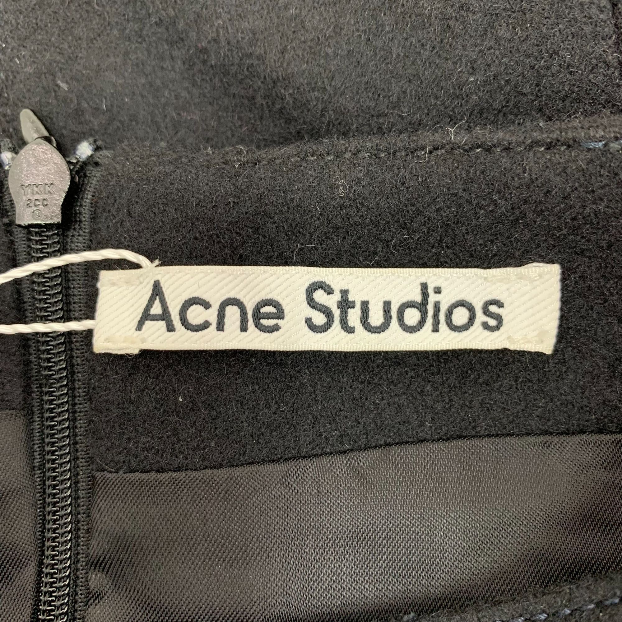 Acne Studios ACNE STUDIOS Black Wool Blend Long Sleeve Dress With Pockets Size XS / US 0-2 / IT 36-38 - 2 Thumbnail