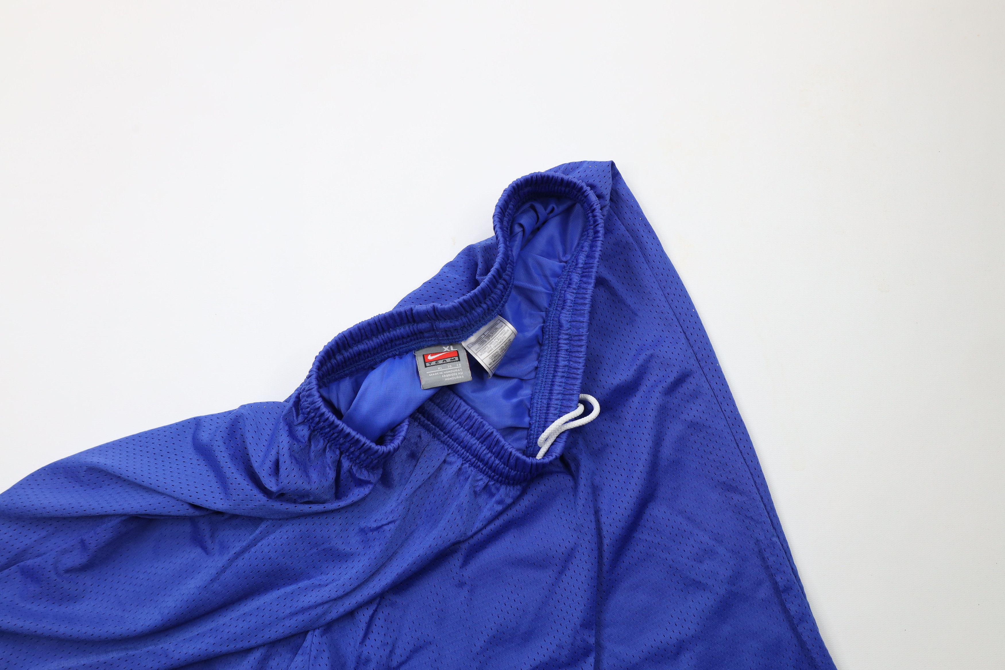 Nike × Vintage Vintage Nike Mini Swoosh Above Knee Mesh Shorts Royal Blue Size US 36 / EU 52 - 7 Thumbnail