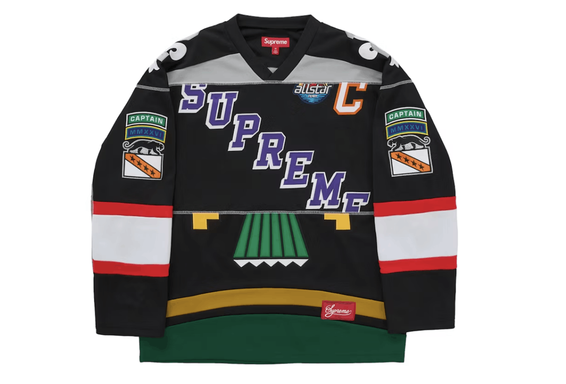 Supreme Supreme Paneled Hockey Jersey Black • L Size US L / EU 52-54 / 3 - 1 Thumbnail