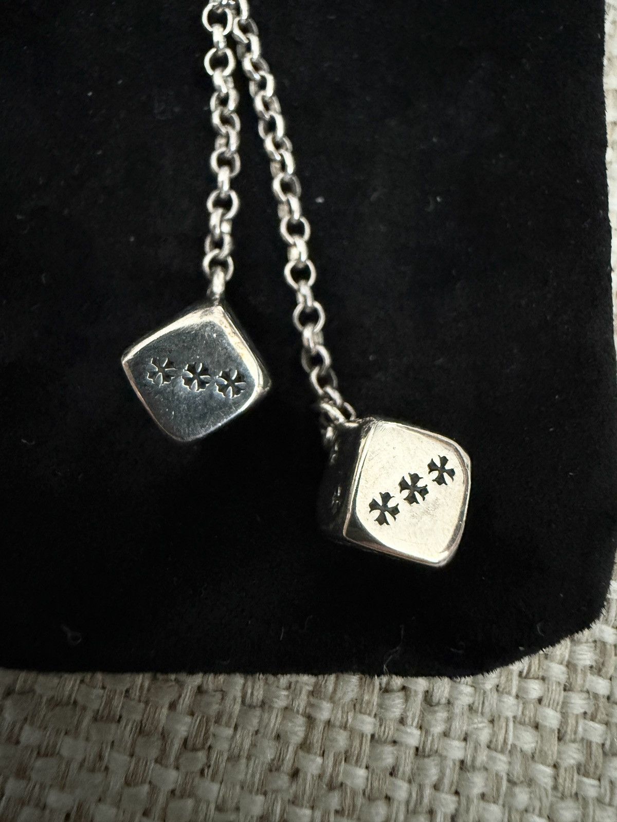 Chrome Hearts RARE! Chrome Hearts .925 Sliver Dices Earring Size ONE SIZE - 2 Thumbnail