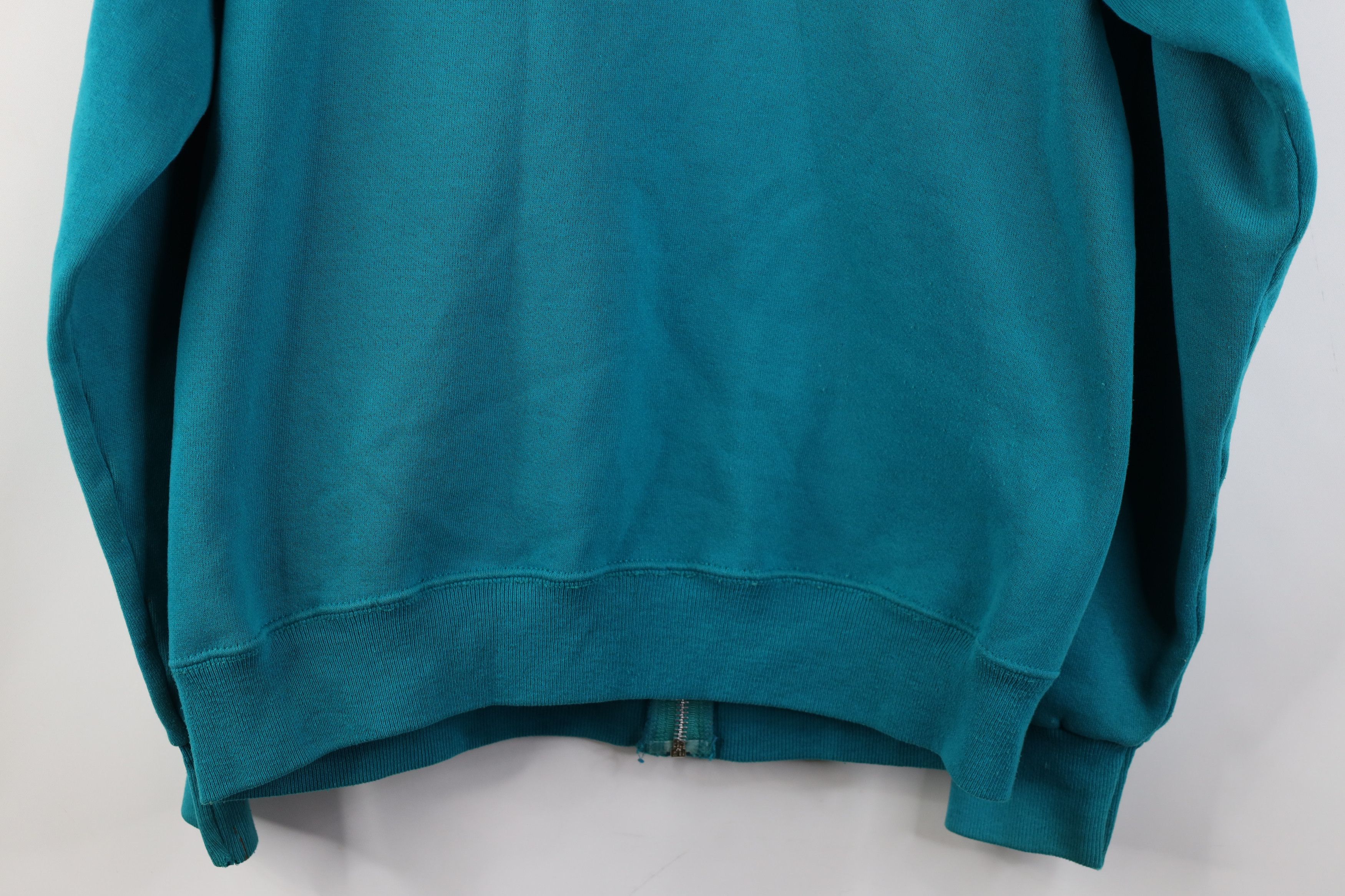 Vintage Vintage 90s USA Olympics Blank Full Zip Hoodie Teal USA Size US M / EU 48-50 / 2 - 16 Thumbnail