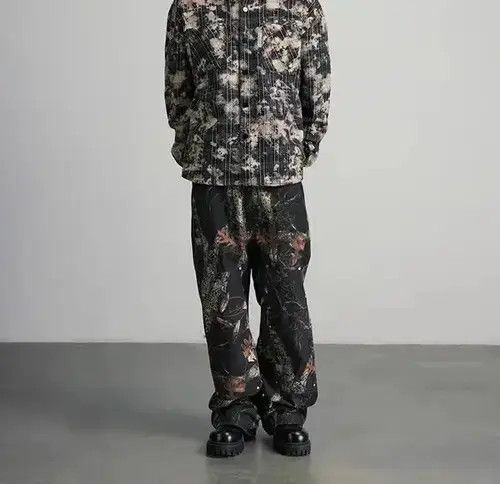 Japanese Brand Vintage leaf camouflage logging studded trousers Size US 32 / EU 48 - 4 Thumbnail