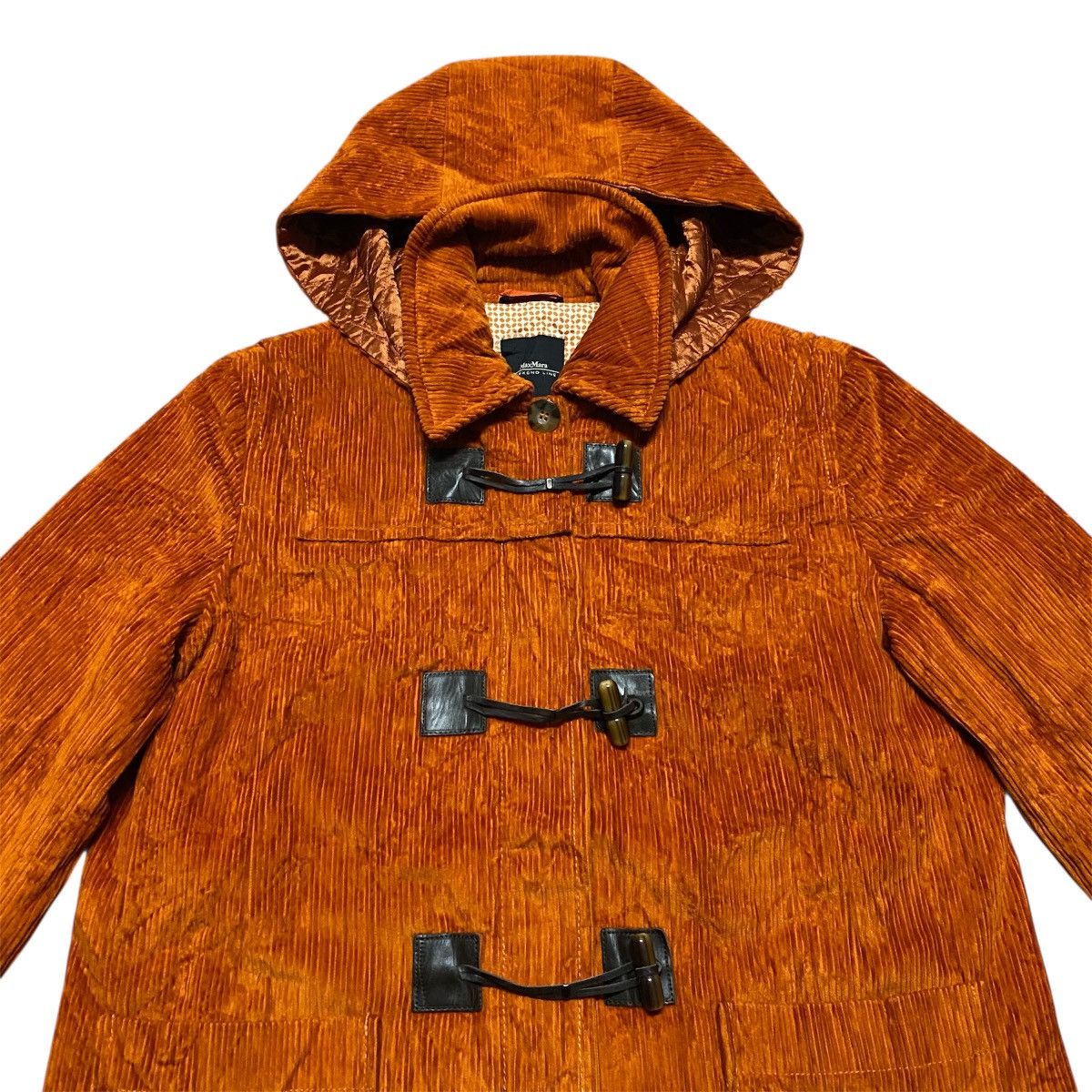 Weekend Max Mara Rare‼️🔥MaxMara Weekend Corduroy Duffle Coat Hooded Size M / US 6-8 / IT 42-44 - 3 Thumbnail