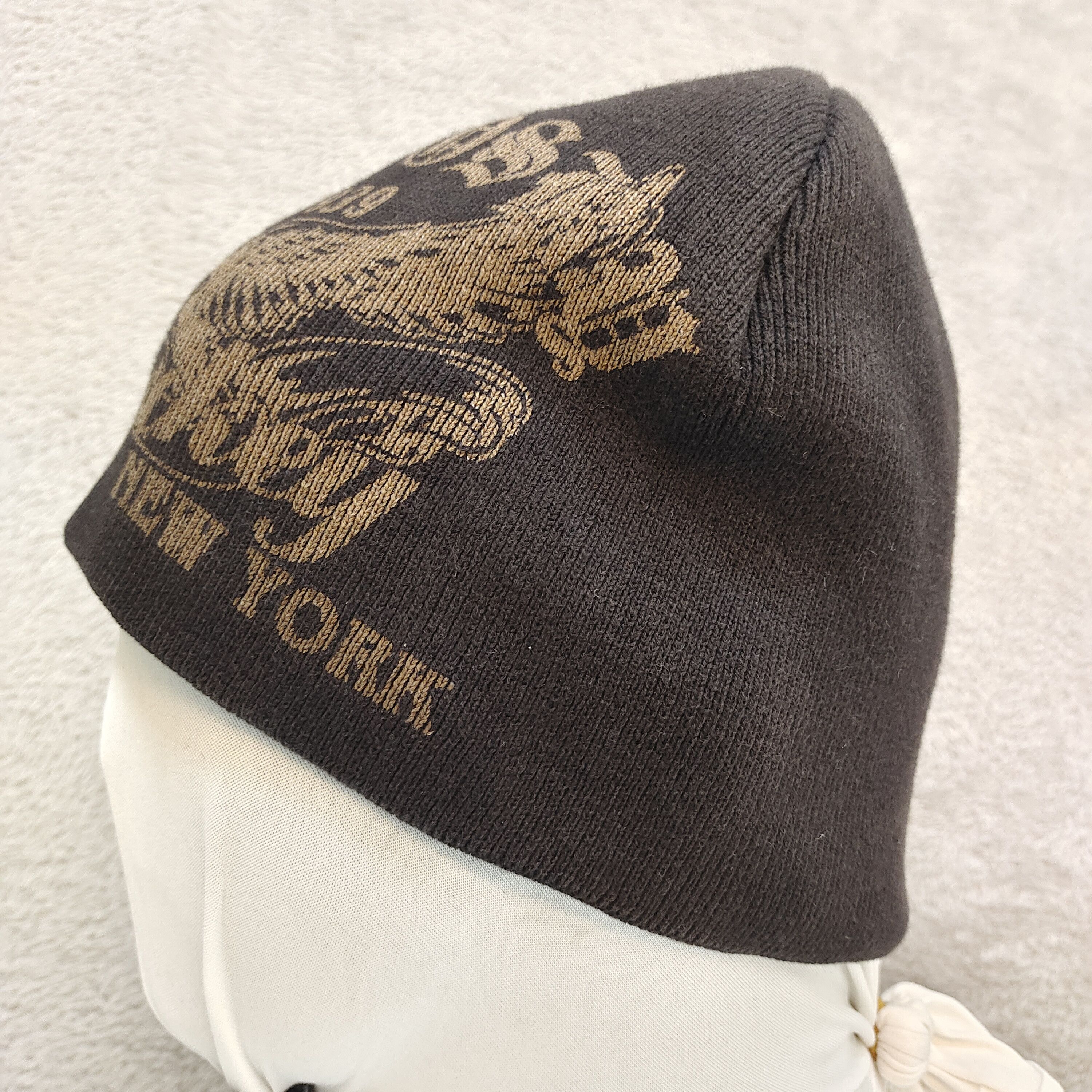 Japanese Brand VINTAGE GERRY COSBY "ICE HOCKEY NEW YORK" BEANIE HAT Size ONE SIZE - 4 Thumbnail