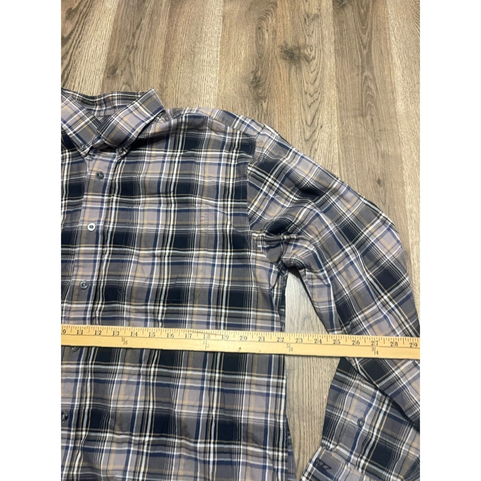 Cutter & Buck Cutter & Buck Shirt Mens XL Black White Blue Plaid Button Up Long Sleeve Size US XL / EU 56 / 4 - 5 Thumbnail