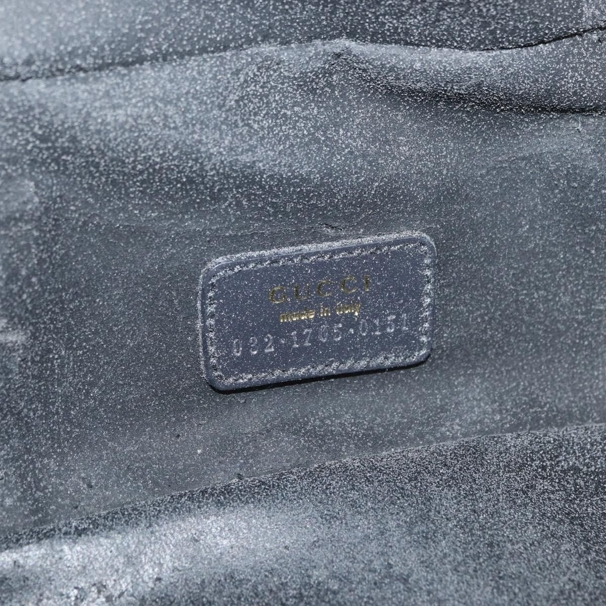 Gucci Gucci Bamboo Patent Leather Vanity Handbag Gray Size ONE SIZE - 6 Thumbnail