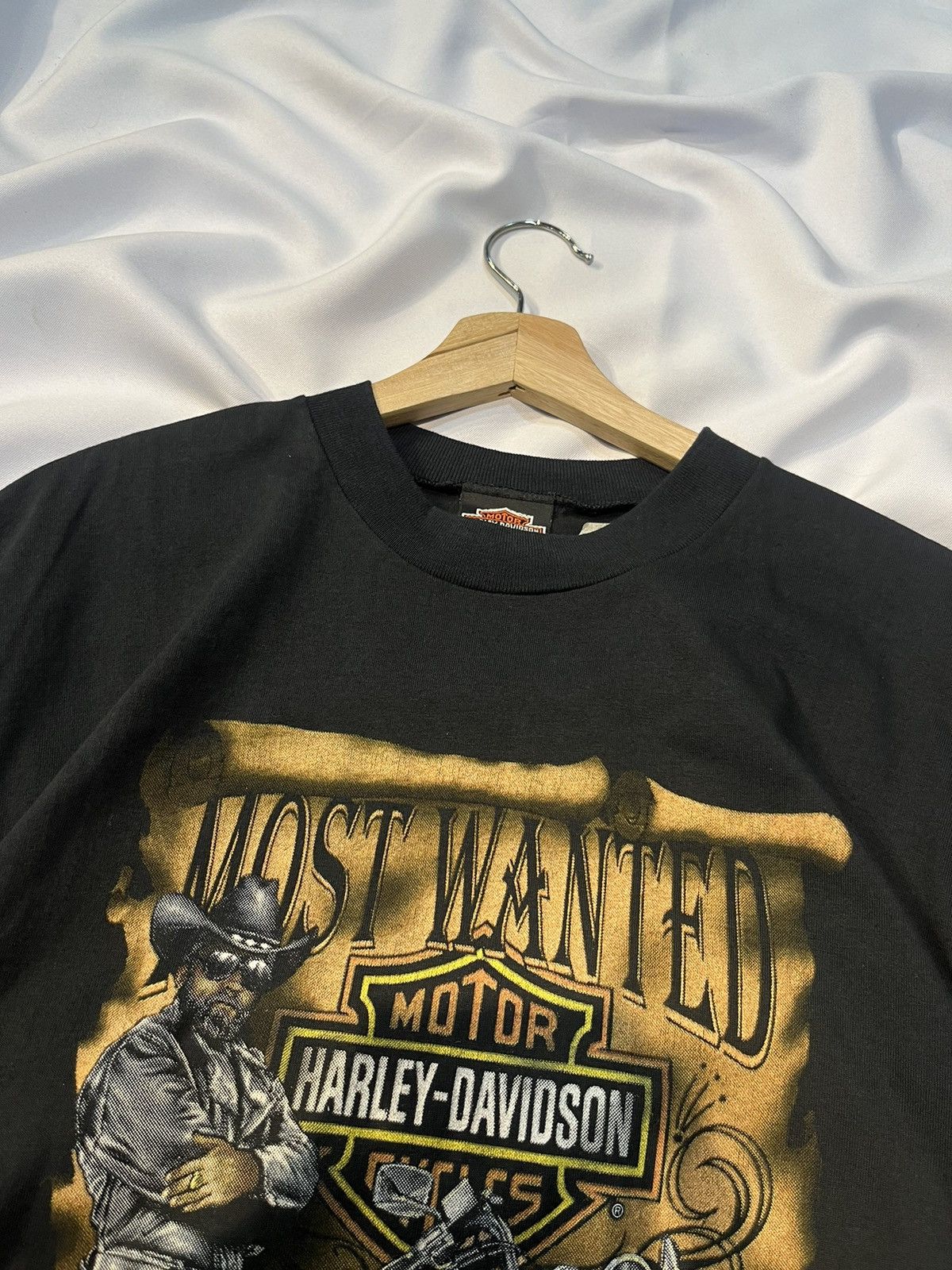 Harley Davidson × Man Made In Australia × Vintage 1992, VINTAGE 3D EMBLEM HARLEY DAVIDSON MOST WANTED Size US M / EU 48-50 / 2 - 5 Thumbnail