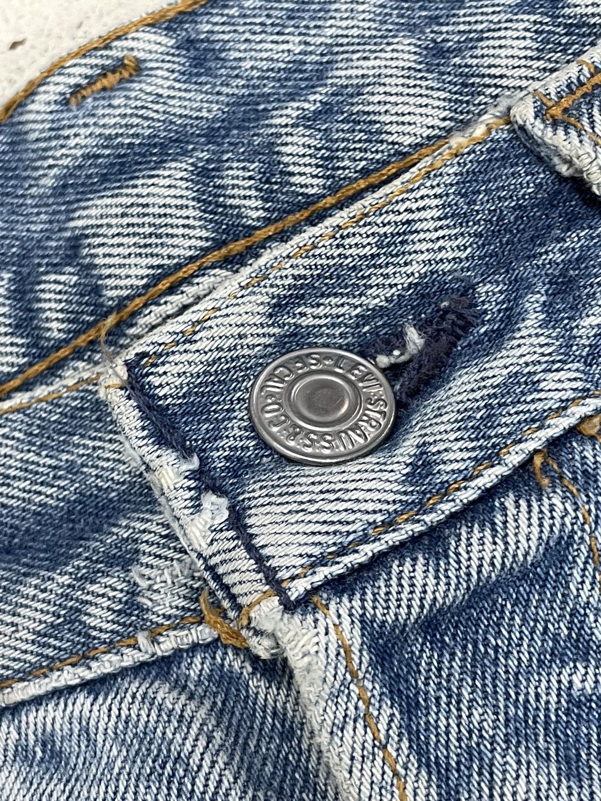 Levi's Vintage USA Levis 501 Distressed Rusty Cut Denim Size US 31 - 9 Thumbnail