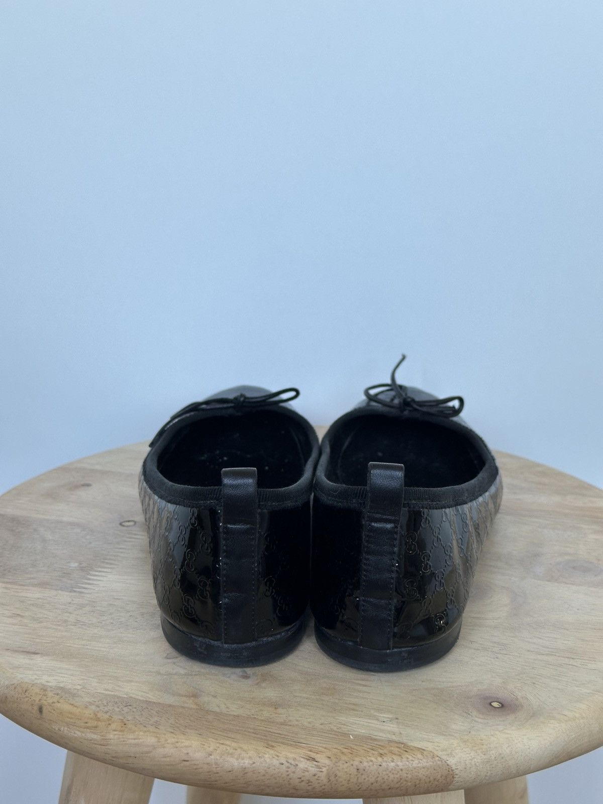 Gucci Gucci Black Microguccissima Patent Leather Ballet Flats Size US 6.5 / IT 36.5 - 5 Thumbnail