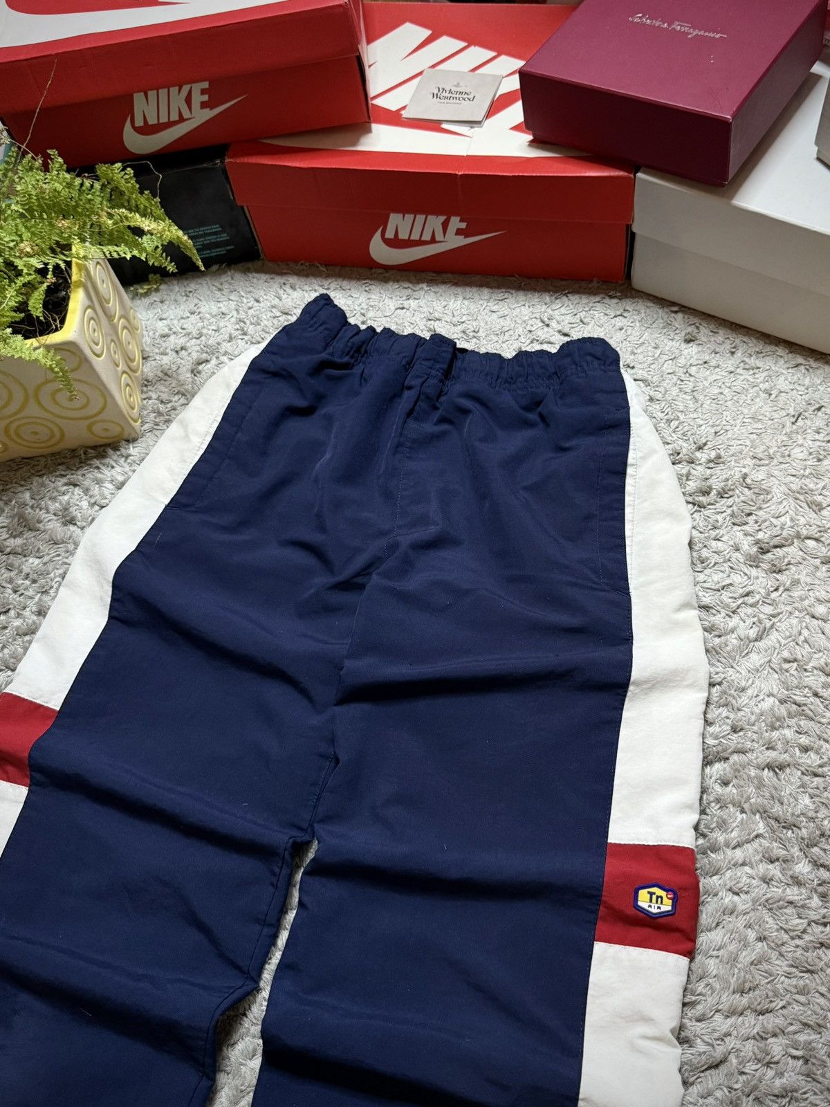 Nike 00s Nike TN Vintage Drill Double Swoosh Logo Retro Pants Y2K Size US 32 / EU 48 - 4 Thumbnail
