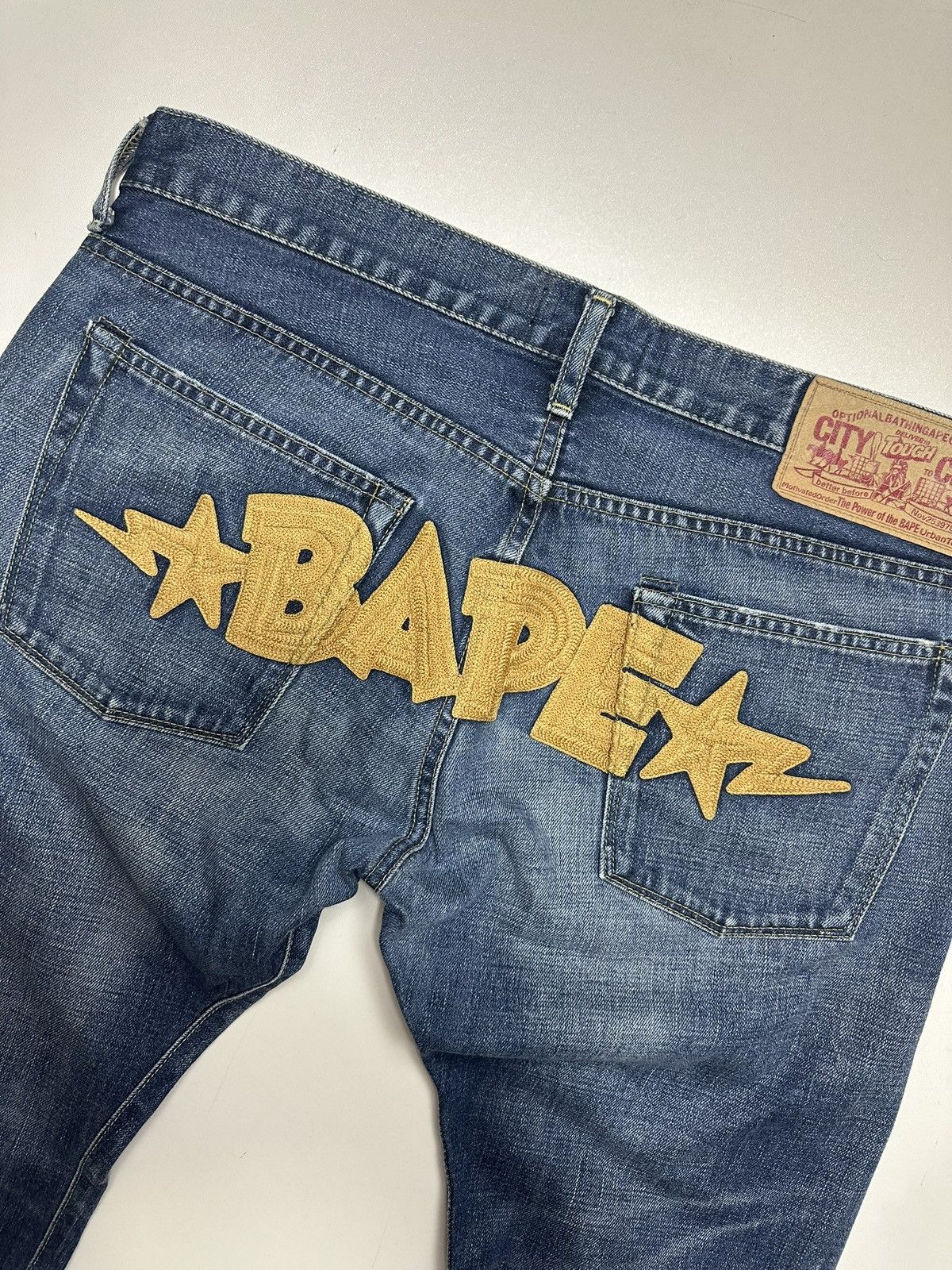 Bape Vintage Bape Embroidered Jeans Size US 32 / EU 48 - 2 Thumbnail