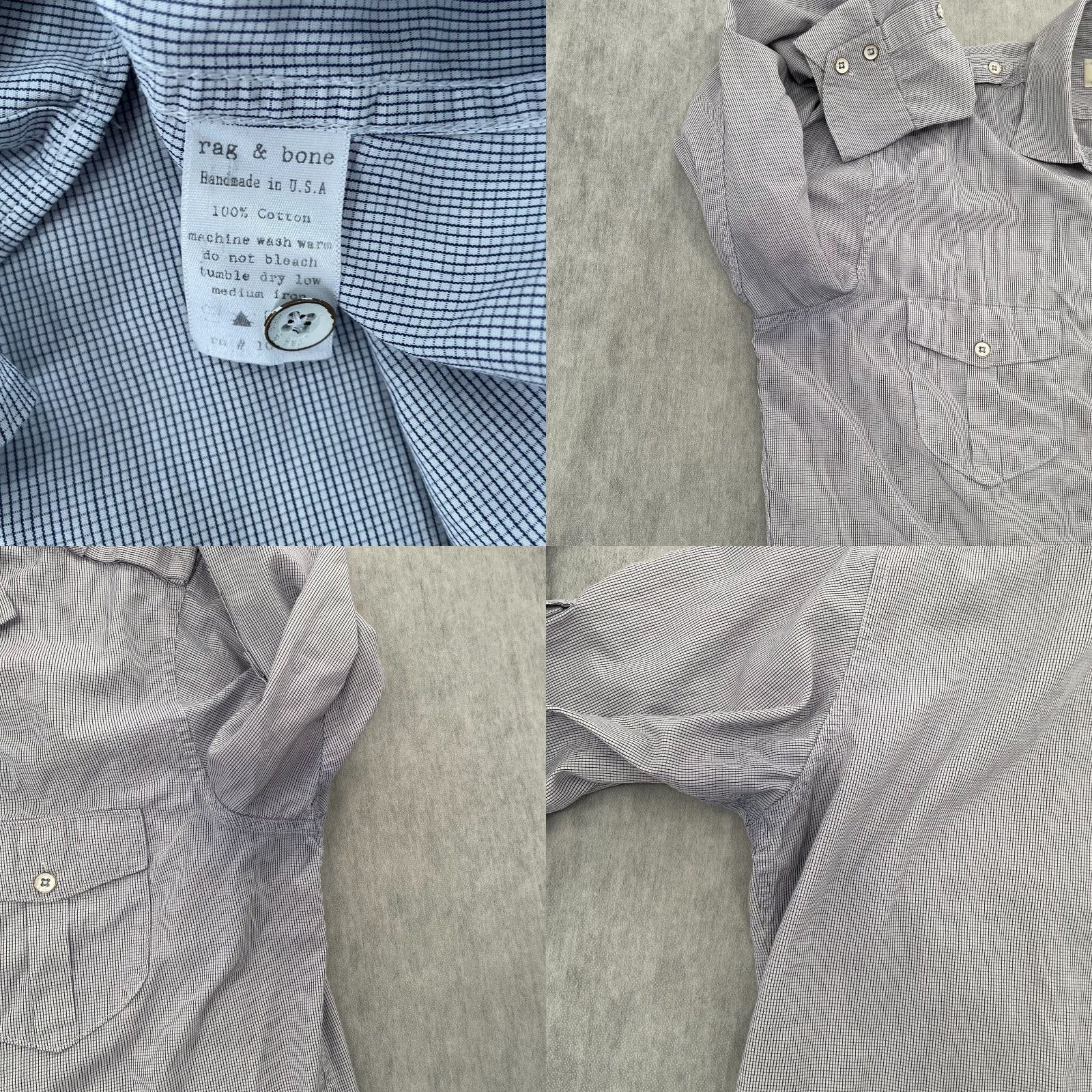 Rag & Bone VINTAGE Rag & Bone Shirt Men XL Long Sleeve Check Cotton Casual Designer USA Size US XL / EU 56 / 4 - 8 Thumbnail
