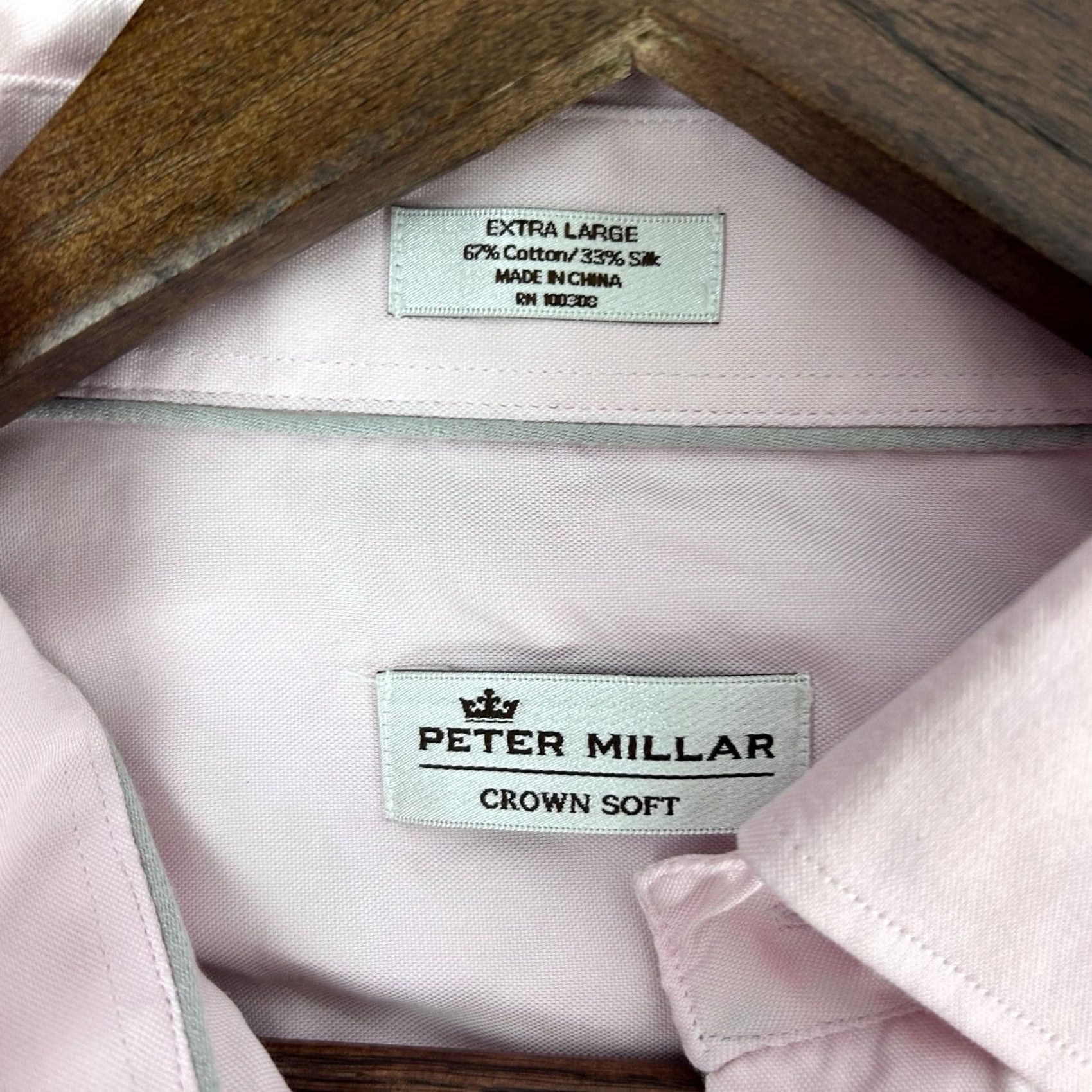 Peter Millar Peter Millar Shirt Mens XL Pink Crown Soft Silk Blend Long Sleeve Size US XL / EU 56 / 4 - 3 Thumbnail