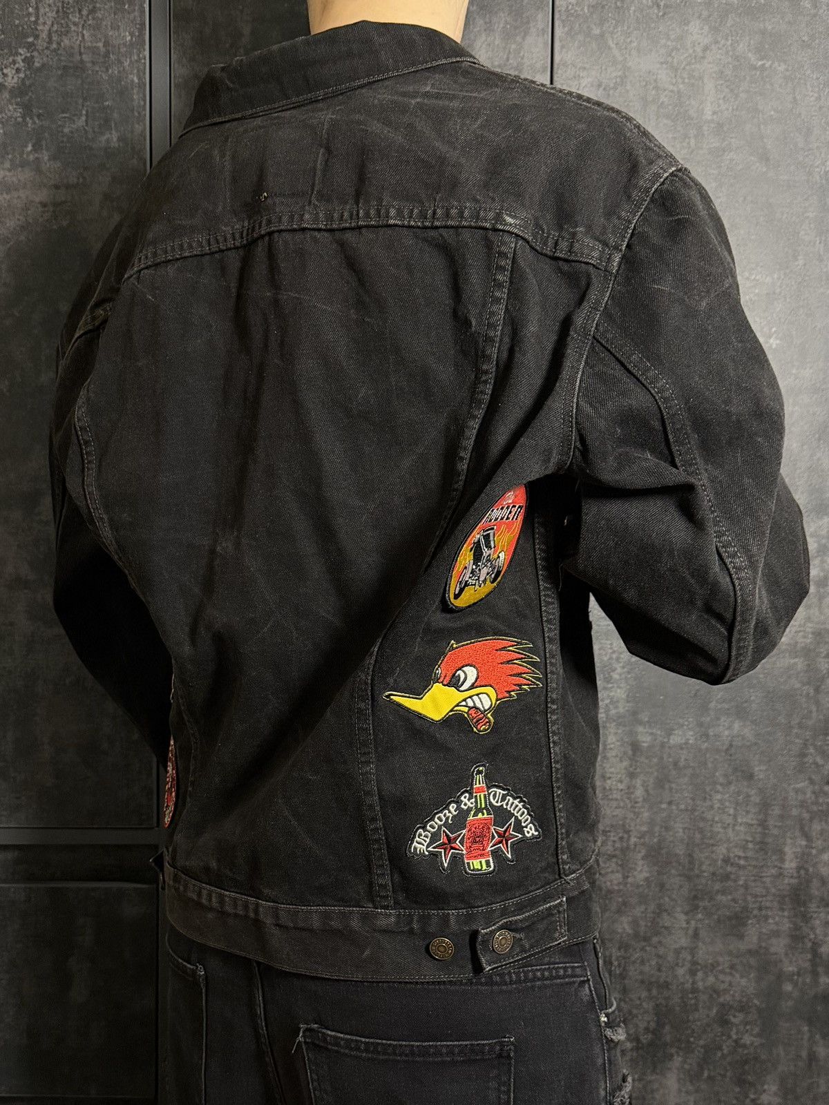 Levi's Vinatge 80s Levis Patched Washed Denim Jacket Acne Hedi Raf Size US L / EU 52-54 / 3 - 2 Thumbnail