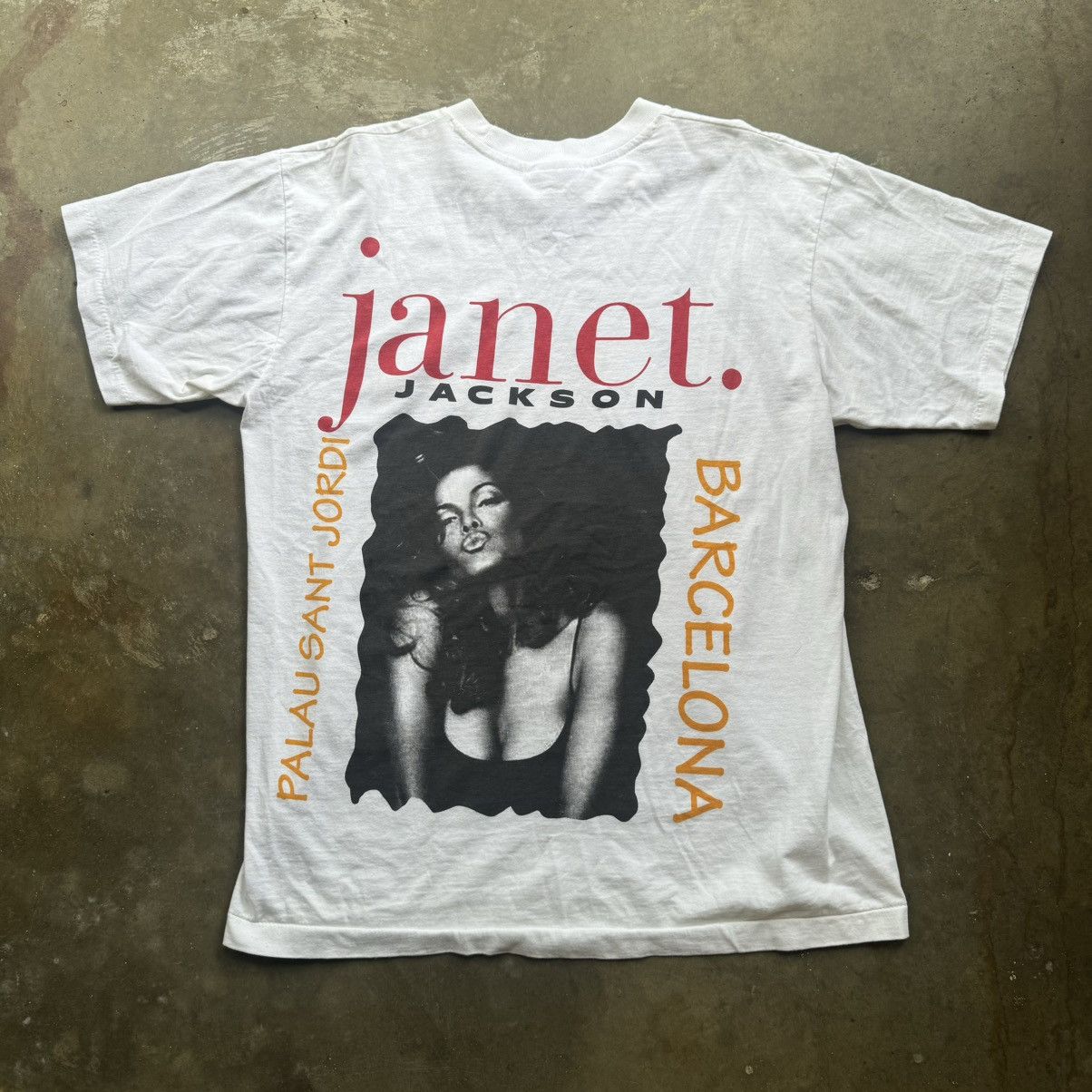 JANET JACKSON Tシャツ Paint Swatch Tee (L) Janet Jackson Shirt,Retro Janet Jackson Vintage 90s Shirt