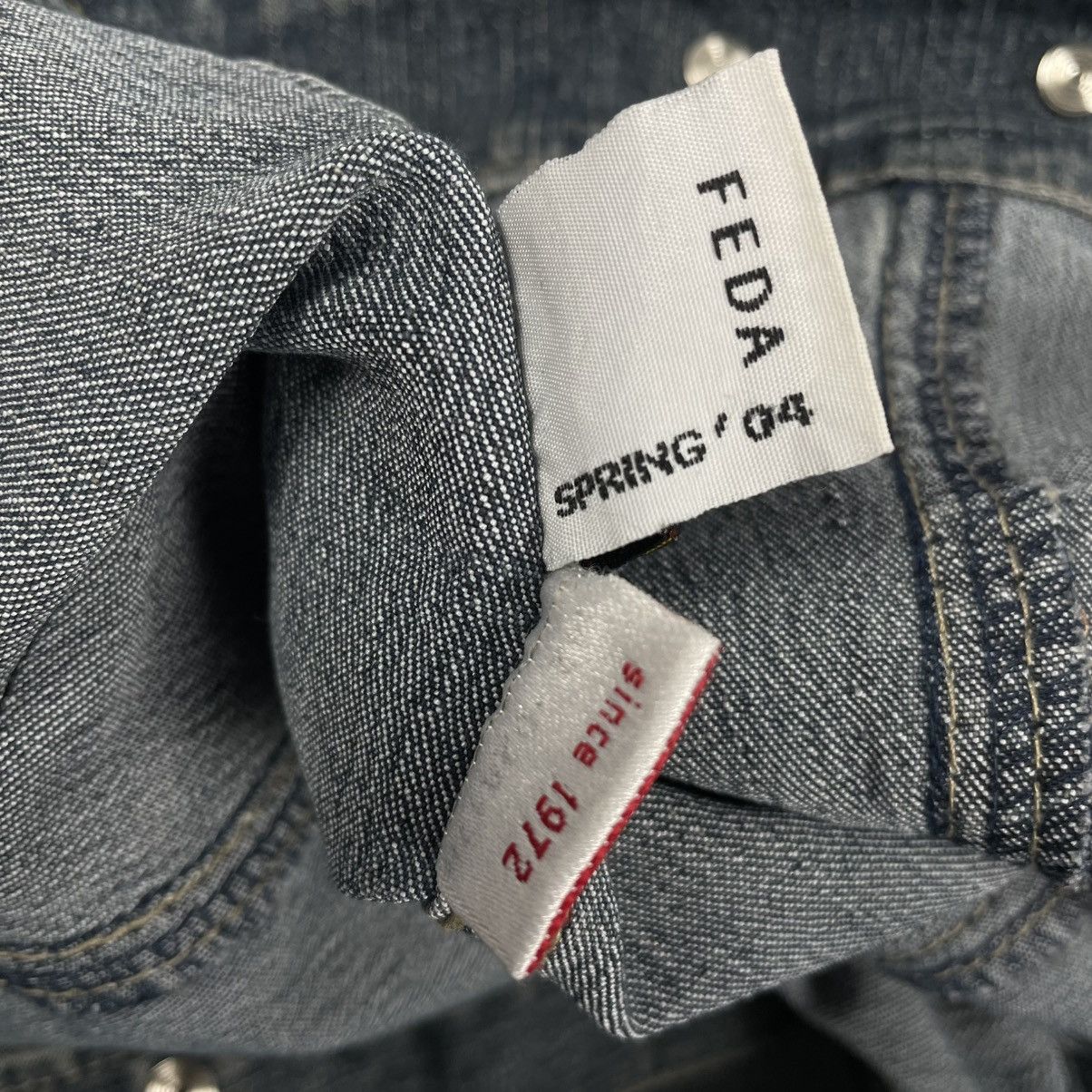 Ecko Unltd. × Vintage Vintage Ecko Red Y2K Fairy Denim Jacket Size S / US 4 / IT 40 - 13 Thumbnail
