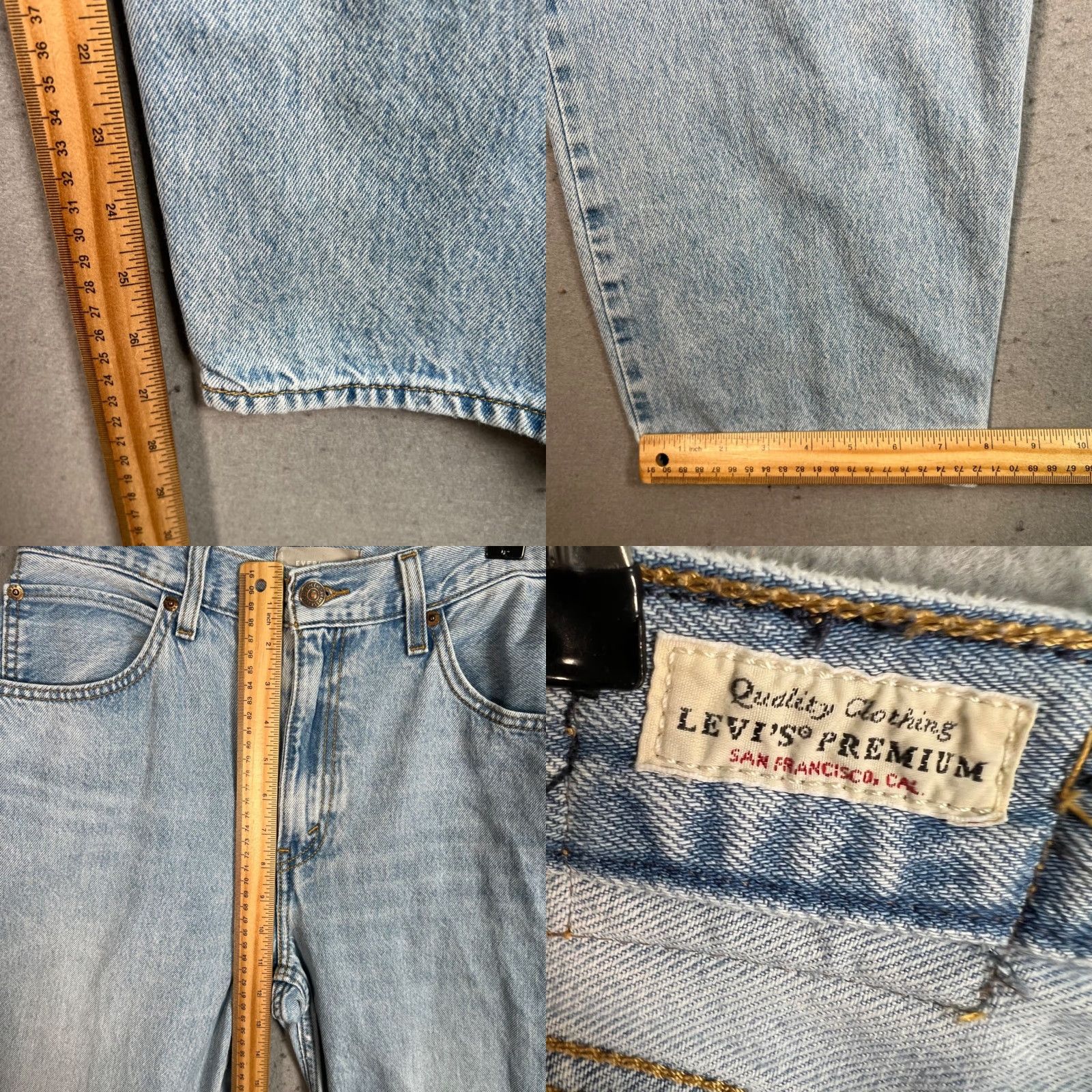 Levi's Levi's 501 Men Jeans Size 30 Original Fit Light Wash Denim Straight Regular 5-Pocket Blue Vintage No N/A Size US 30 / EU 46 - 8 Thumbnail