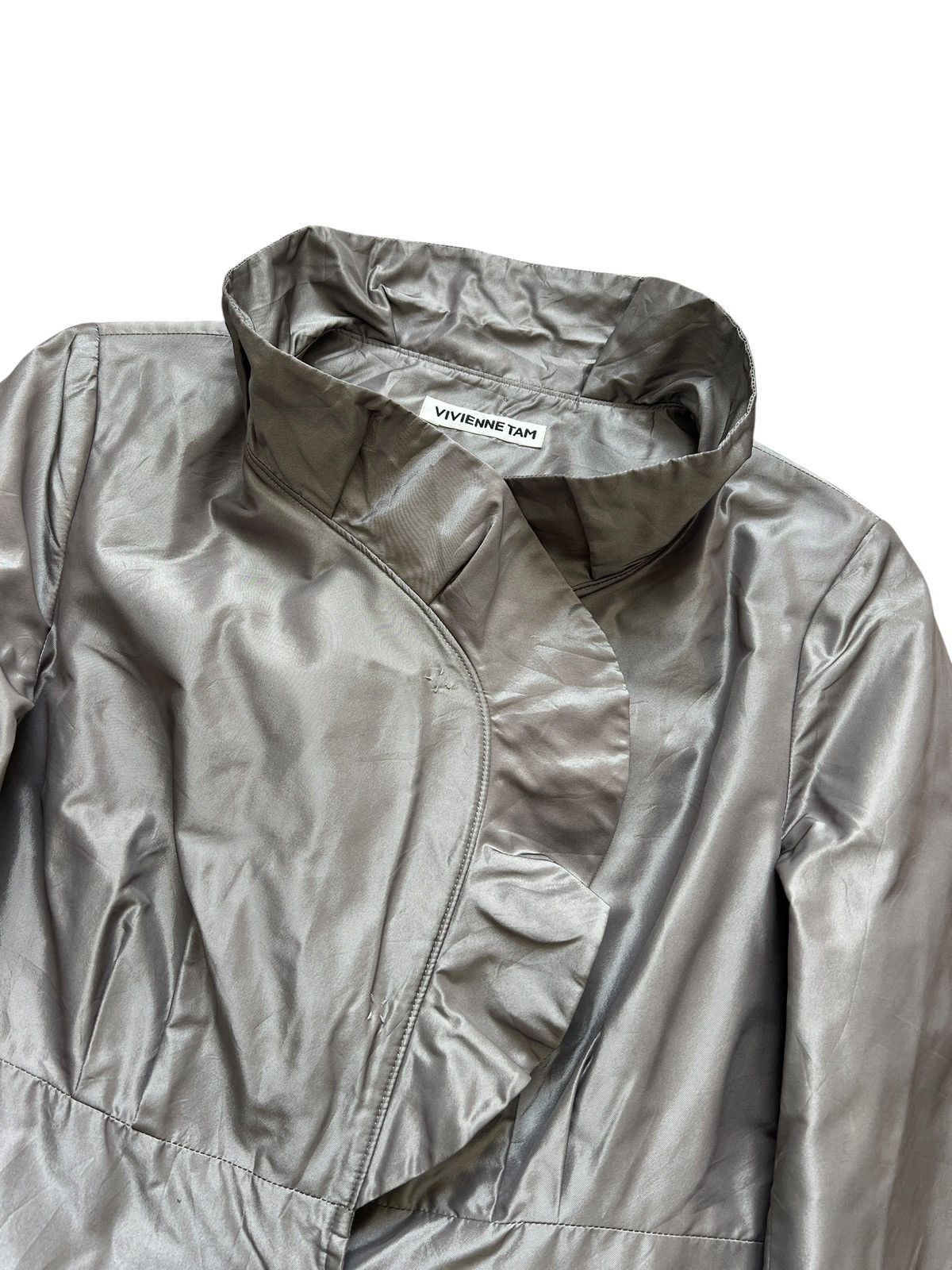 Vivienne Tam 2000s Vivienne Tam Silver Coat Size S / US 4 / IT 40 - 3 Thumbnail