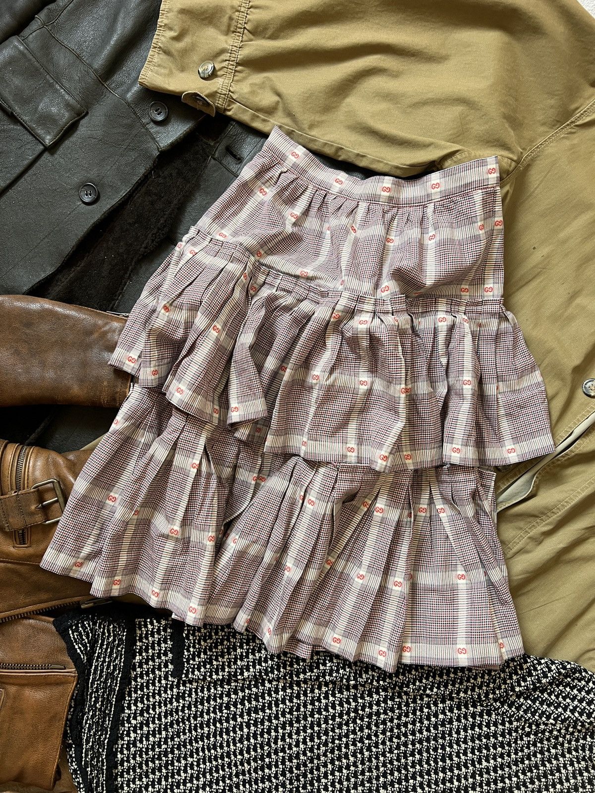 Gucci Gucci Tartan Checkered Multi Logo Midi Wool Skirt Size 27" / US 4 / IT 40 - 6 Thumbnail