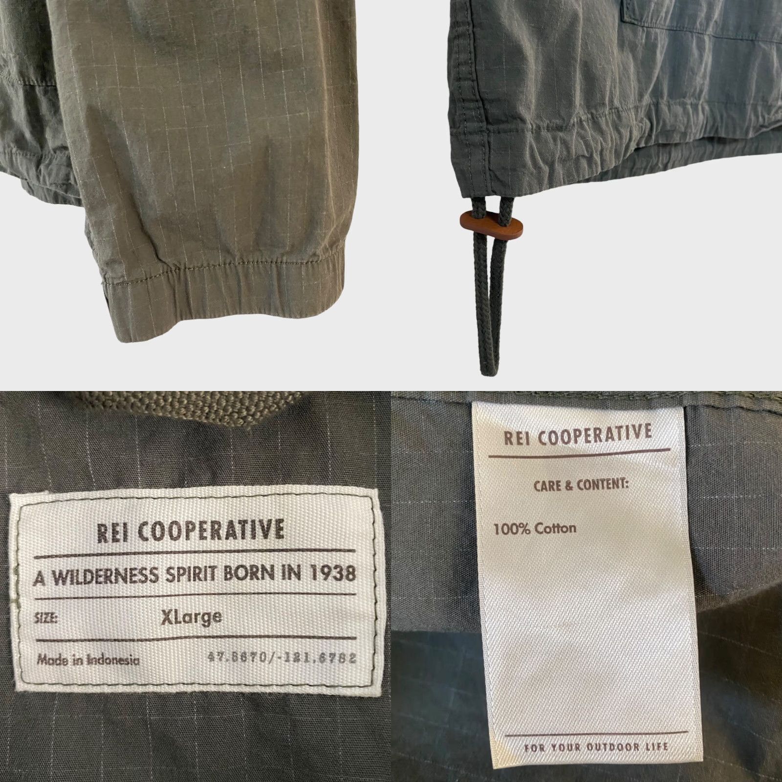Vintage VINTAGE REI Co Op Trailsmith Woven Pullover Hoodie Mens XL Gray Adjustable 1/4 Button Size US XL / EU 56 / 4 - 8 Thumbnail