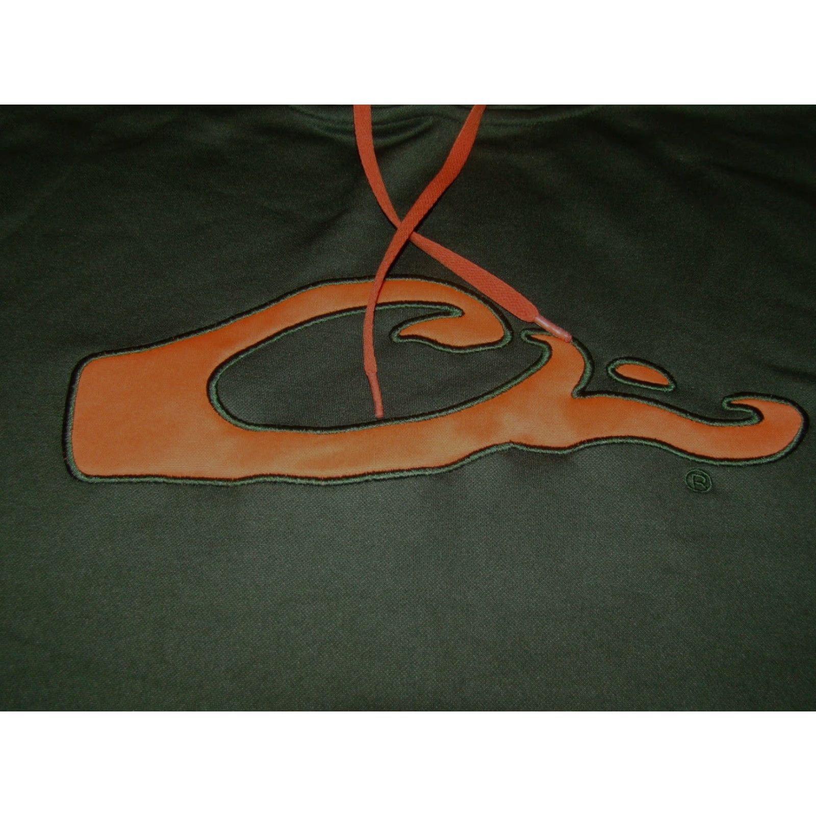Vintage VINTAGE Drake Mens Large Hoodie Green Orange Hunting Kangaroo Pocket Pullover Hooded Long Sleeve Size US L / EU 52-54 / 3 - 2 Thumbnail
