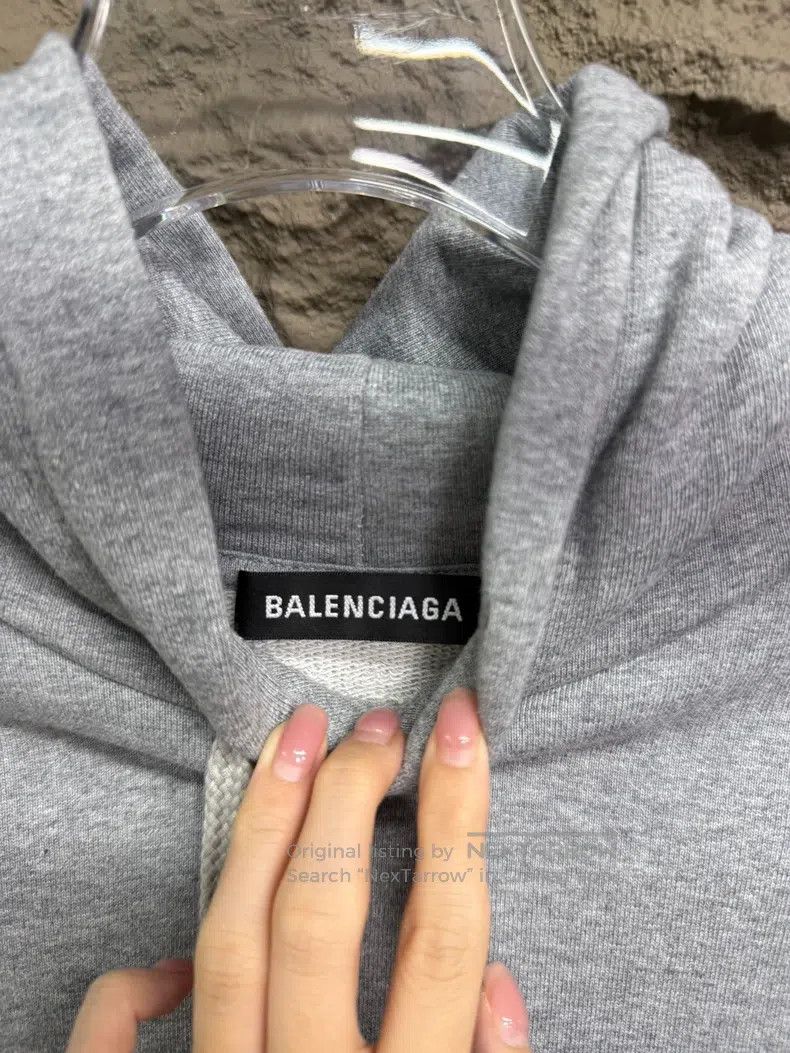 Balenciaga Balenciaga Grey Hooded Sweatshirt Size US XS / EU 42 / 0 - 3 Thumbnail