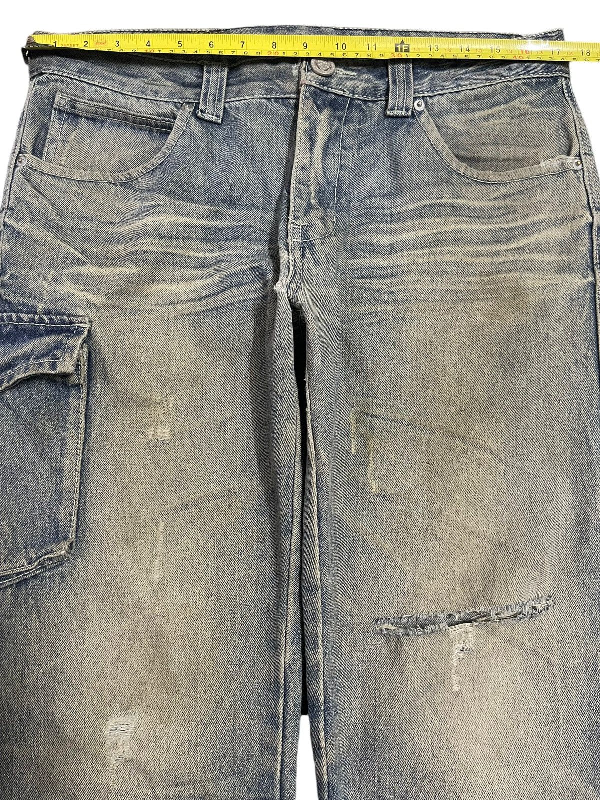 14th Addiction Vintage Japanese Brand Mud Wash Style Distress Jeans Size US 34 / EU 50 - 11 Thumbnail