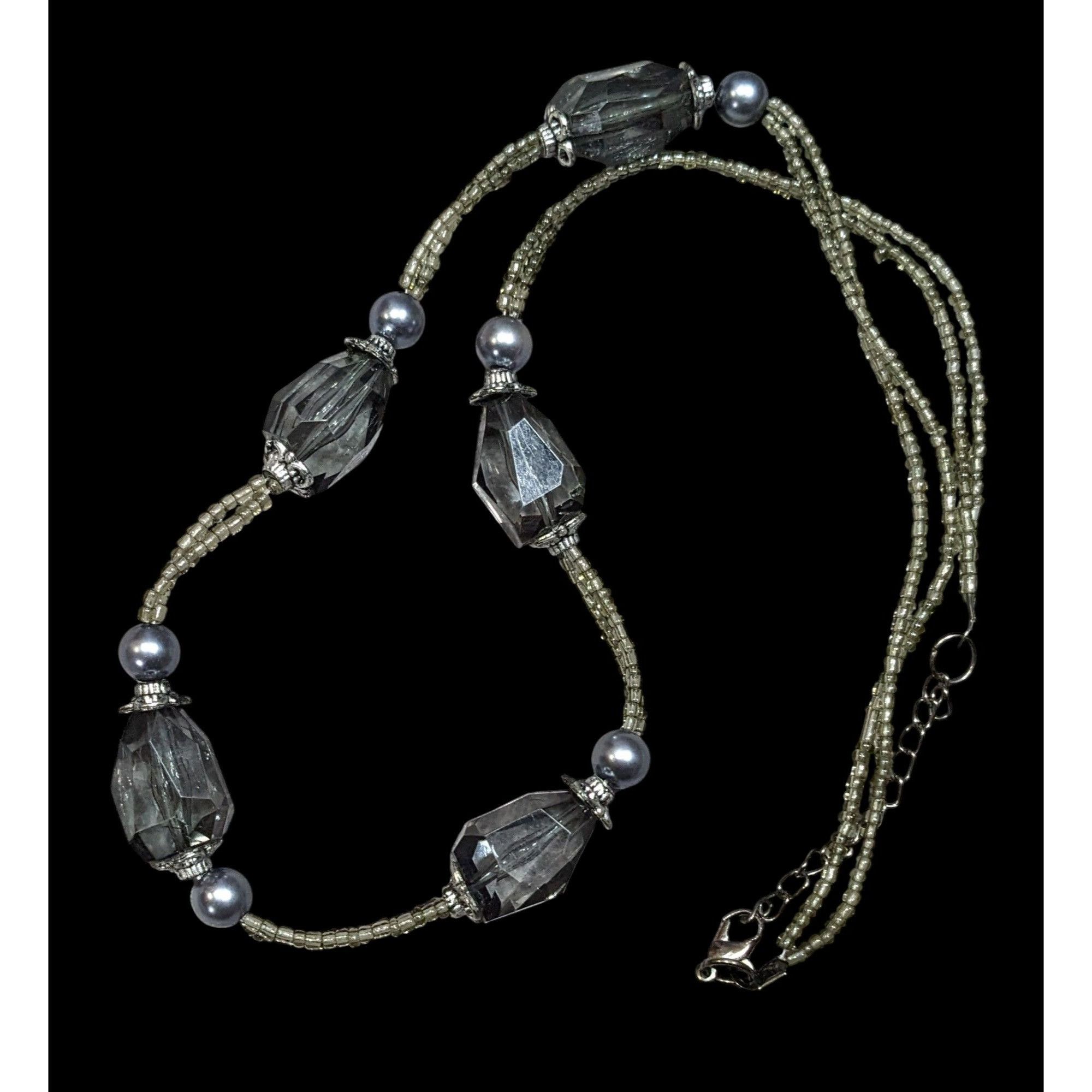 Other Chunky Translucent Grey Glass And Acrylic Beaded Necklace Size ONE SIZE - 1 Thumbnail