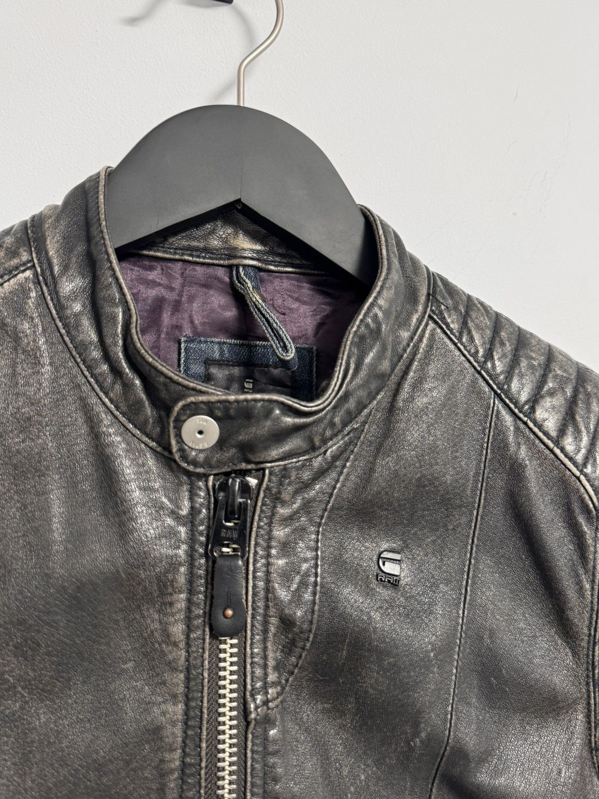 G-STAR FAE LEATHER Biker Jacket Women’s Size S