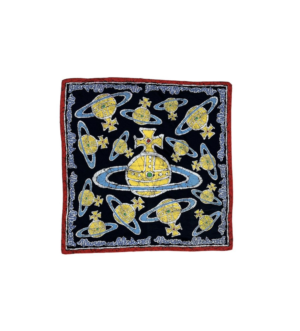 Vivienne Westwood Rare Vivienne Westwood Cotton Scarf Embroidery Logo Design Size ONE SIZE - 1 Thumbnail
