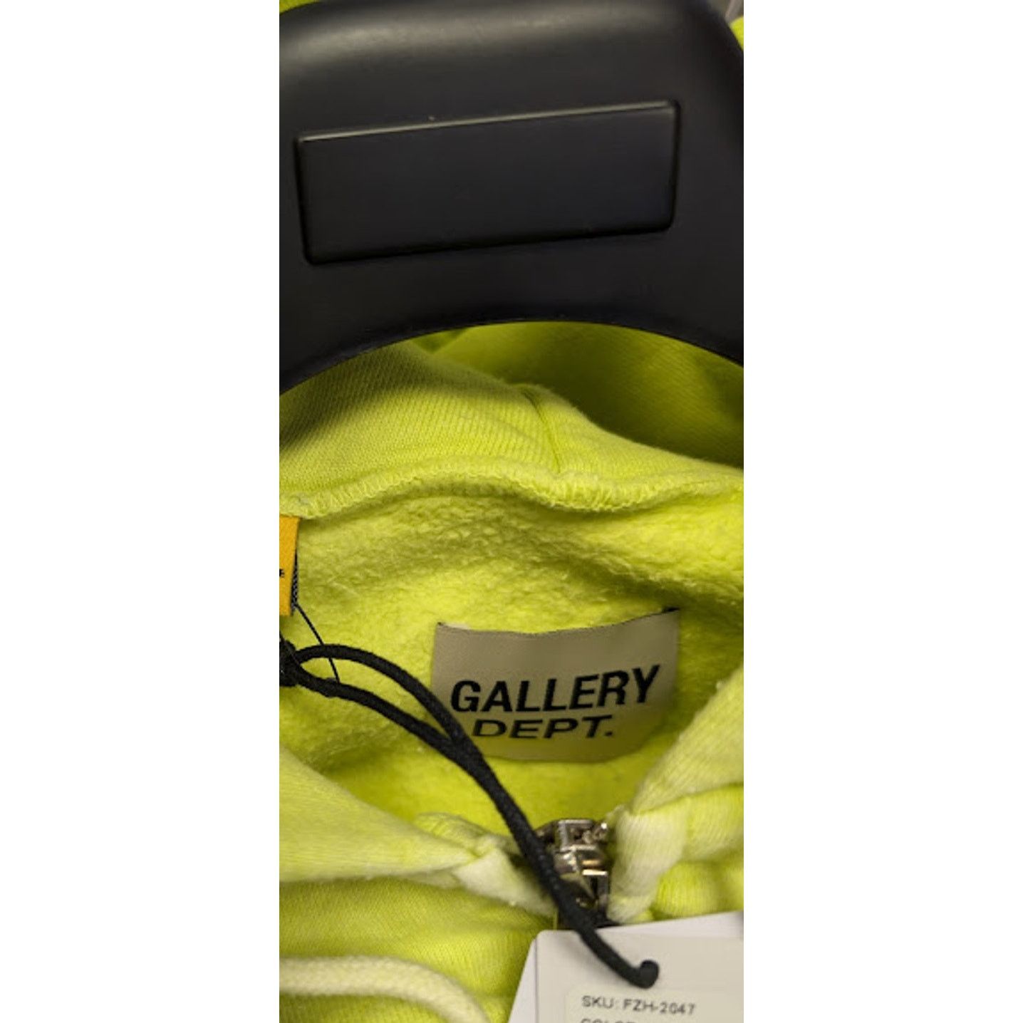 Gallery Dept. o1rshd1 French Logo Zip Up Hoodie in Lime Green XL Size US XL / EU 56 / 4 - 19 Thumbnail