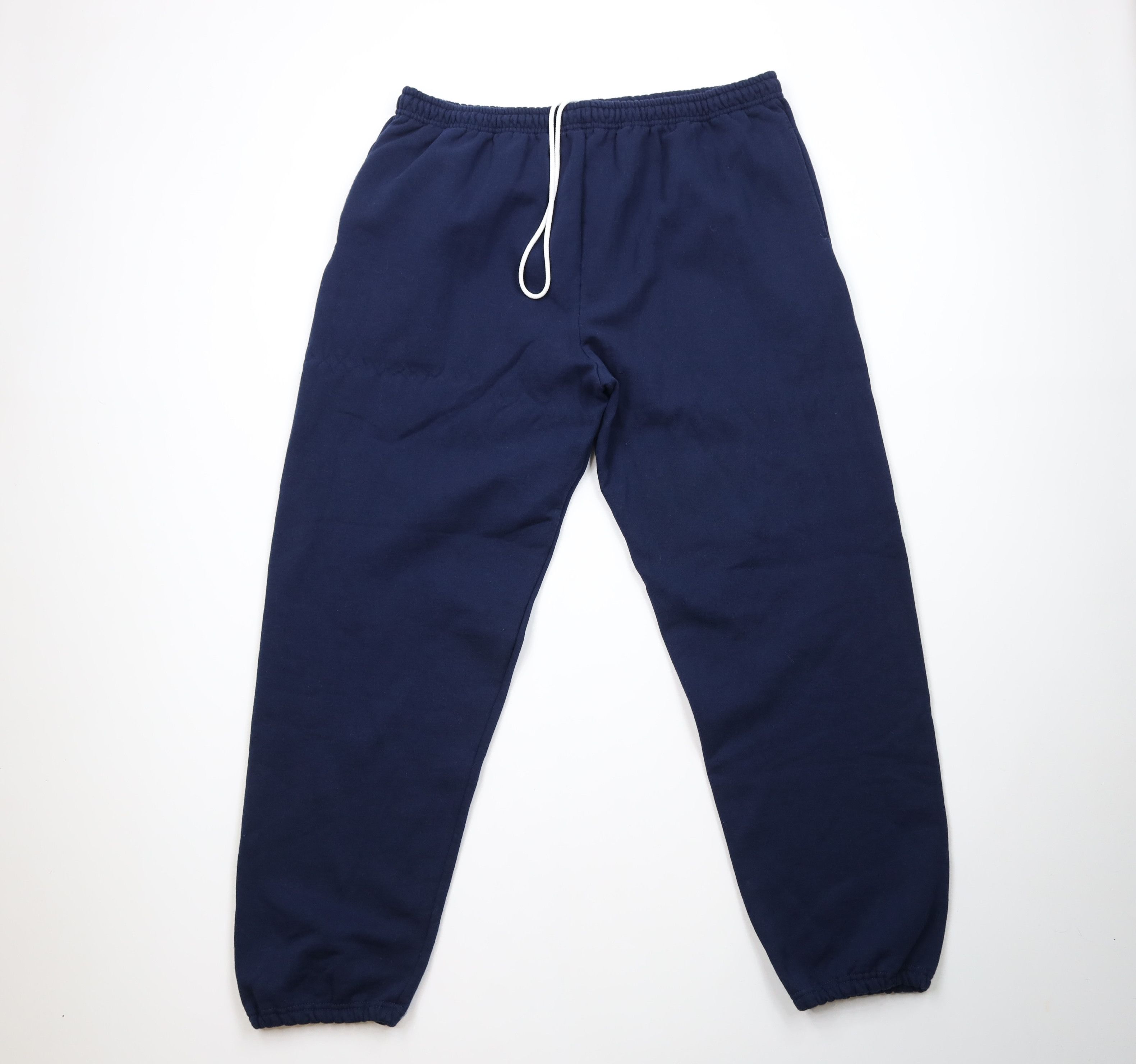 Vintage Vintage 90s Streetwear Heavyweight Sweatpants Joggers Blue Size US 40 / EU 56 - 1 Thumbnail