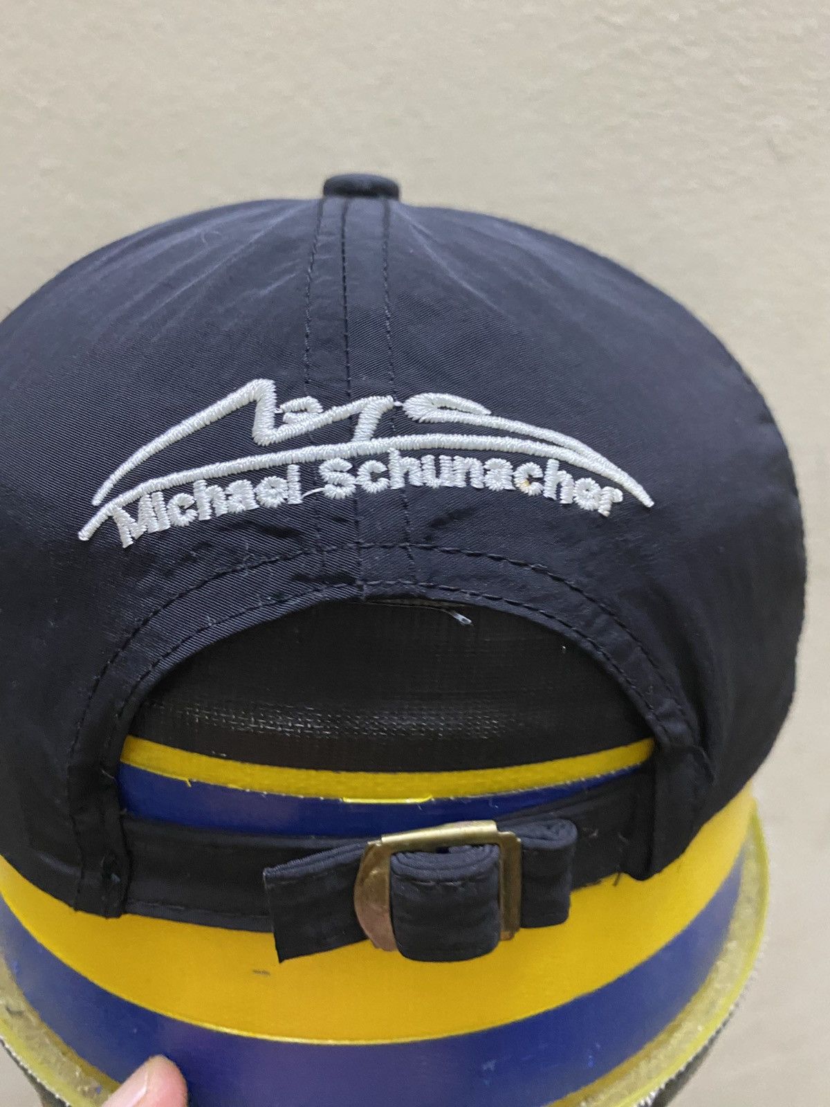 Ferrari × Formula 1 Vintage Nylon Michael Schumacher F1 Racing Trucker Cap Hats Size ONE SIZE - 5 Thumbnail