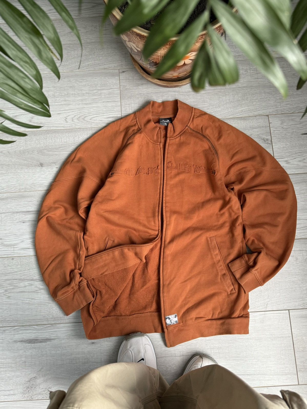 🔘 Vintage Oakley Zip Up Track Jacket Logo central