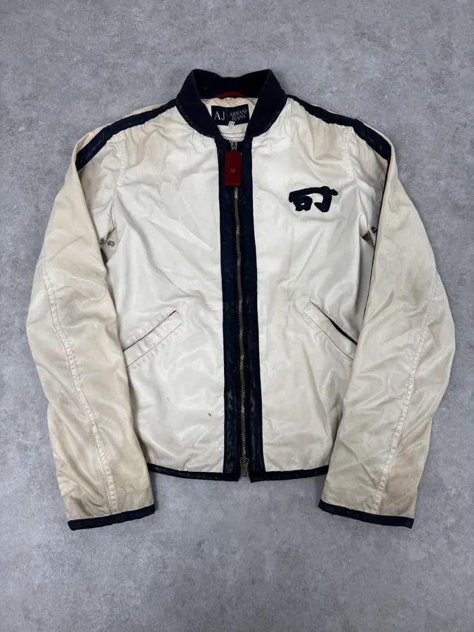 Armani Armani jeans White Kanji Nylon Jacket Size US M / EU 48-50 / 2 - 1 Thumbnail