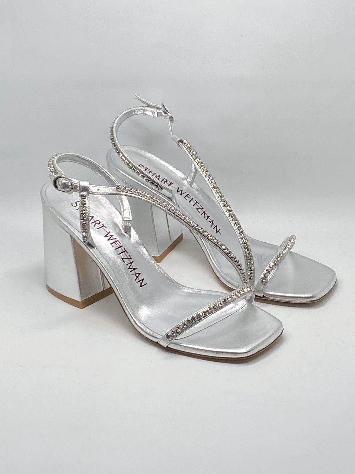 Stuart Weitzman Stuart Weitzman Embellished Metallic Leather Sandals size 7 Size US 7 / IT 37 - 1 Thumbnail